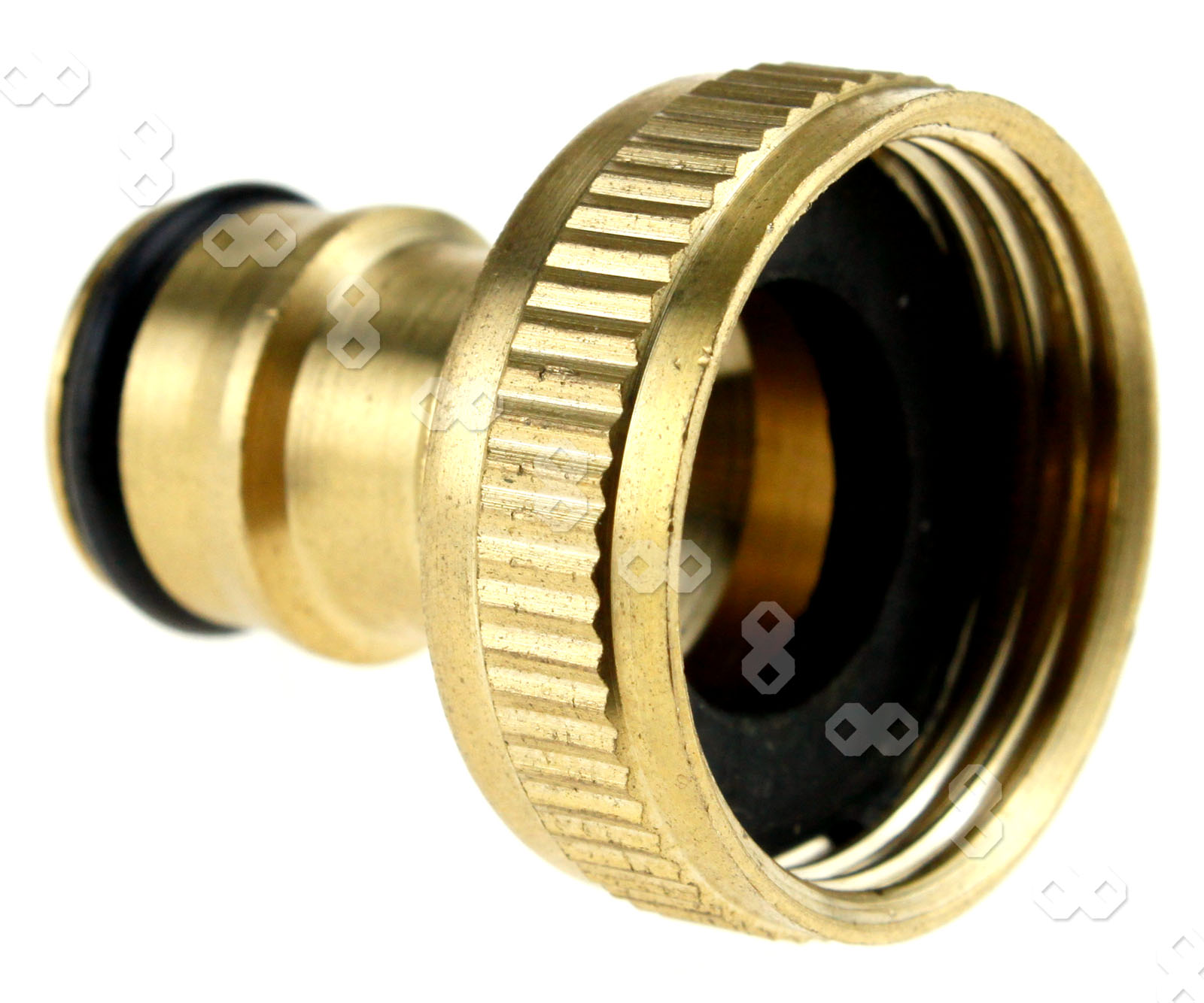 2x 3/4'' Thread Female Brass Tap Connector Fit 1/2" Snap Fitting Garden