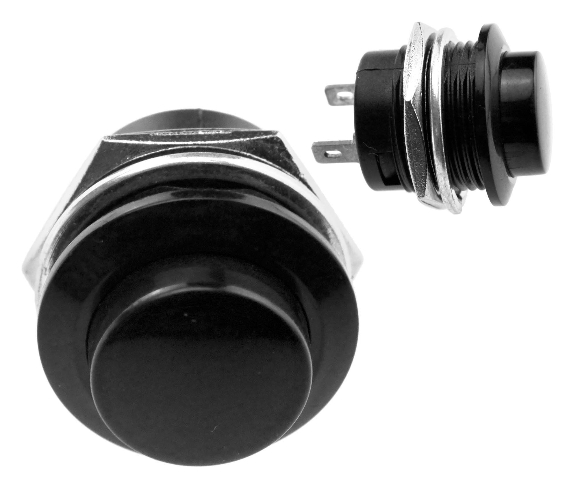 4xBlack Push Button Switch On/Off Car Dash Mount Circuit Momentary 3A