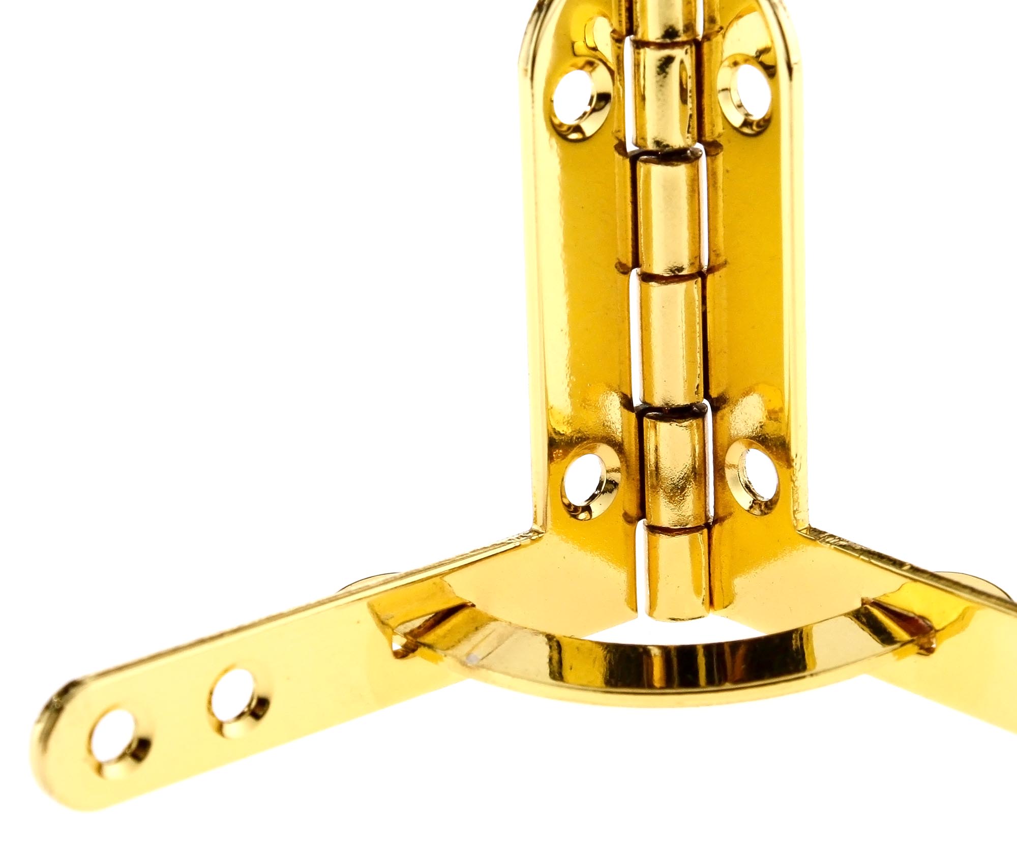 4X Gold Color 90°Bright Brass Plated Quadrant Hinges Small Boxes And Cases