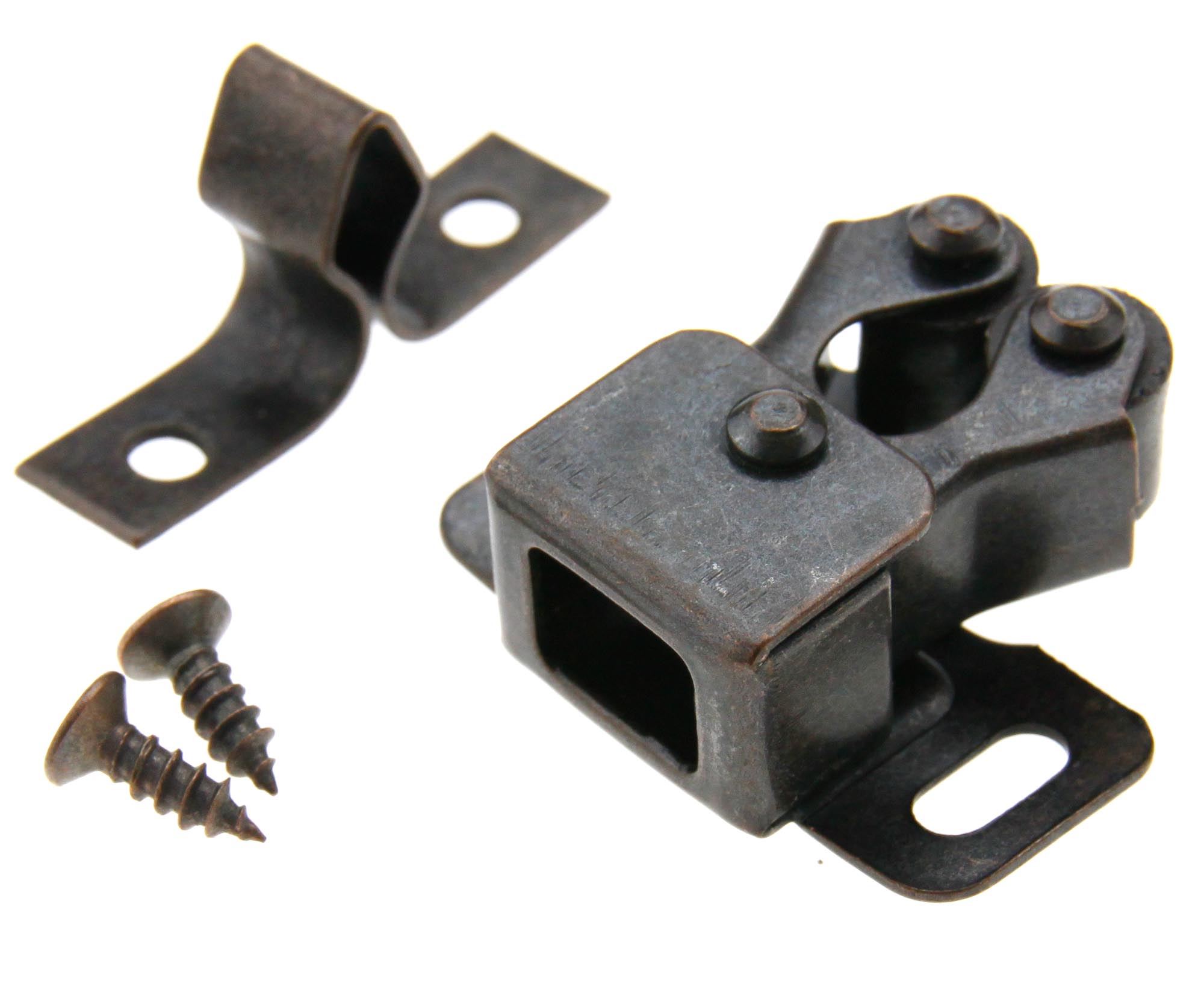 10 X Roller Catch Antique Brass color w/Screws Cupboard Door