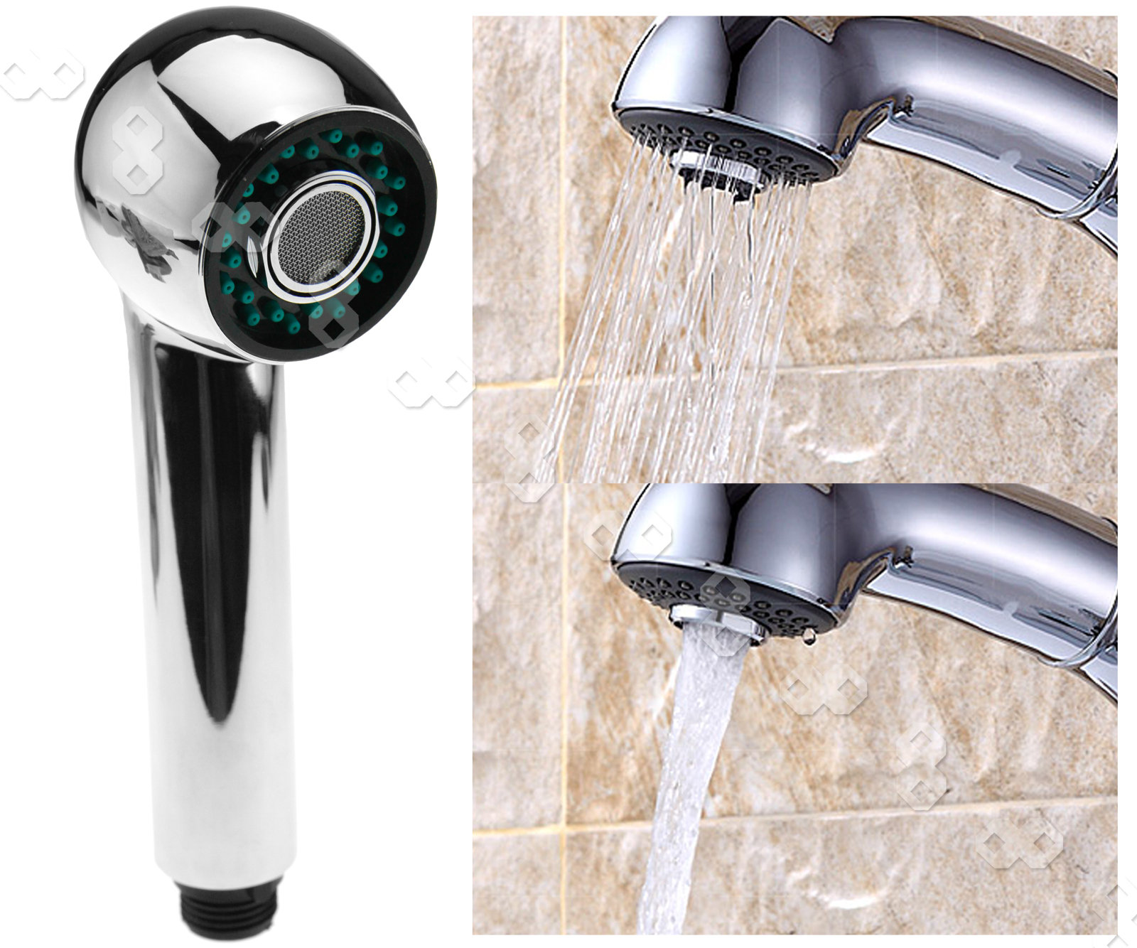 Home Kitchen Pull Out Spout Head Basin Bath Tap Head Replacement eBay