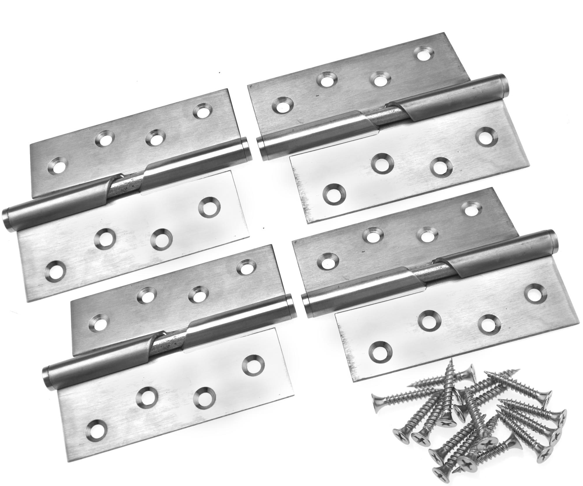 4" Stainless Steel Rising Butt Left/Right Handed Lift Off Internal Door