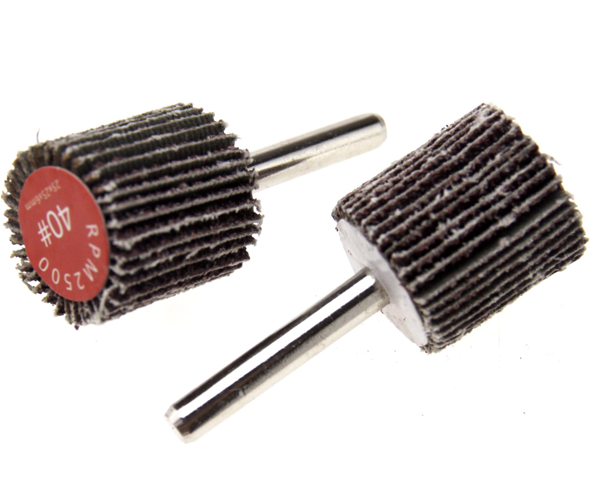 2 x Flap Wheel Disc Sanding 25x25mm Abrasive for Drill 6mm Shank 40