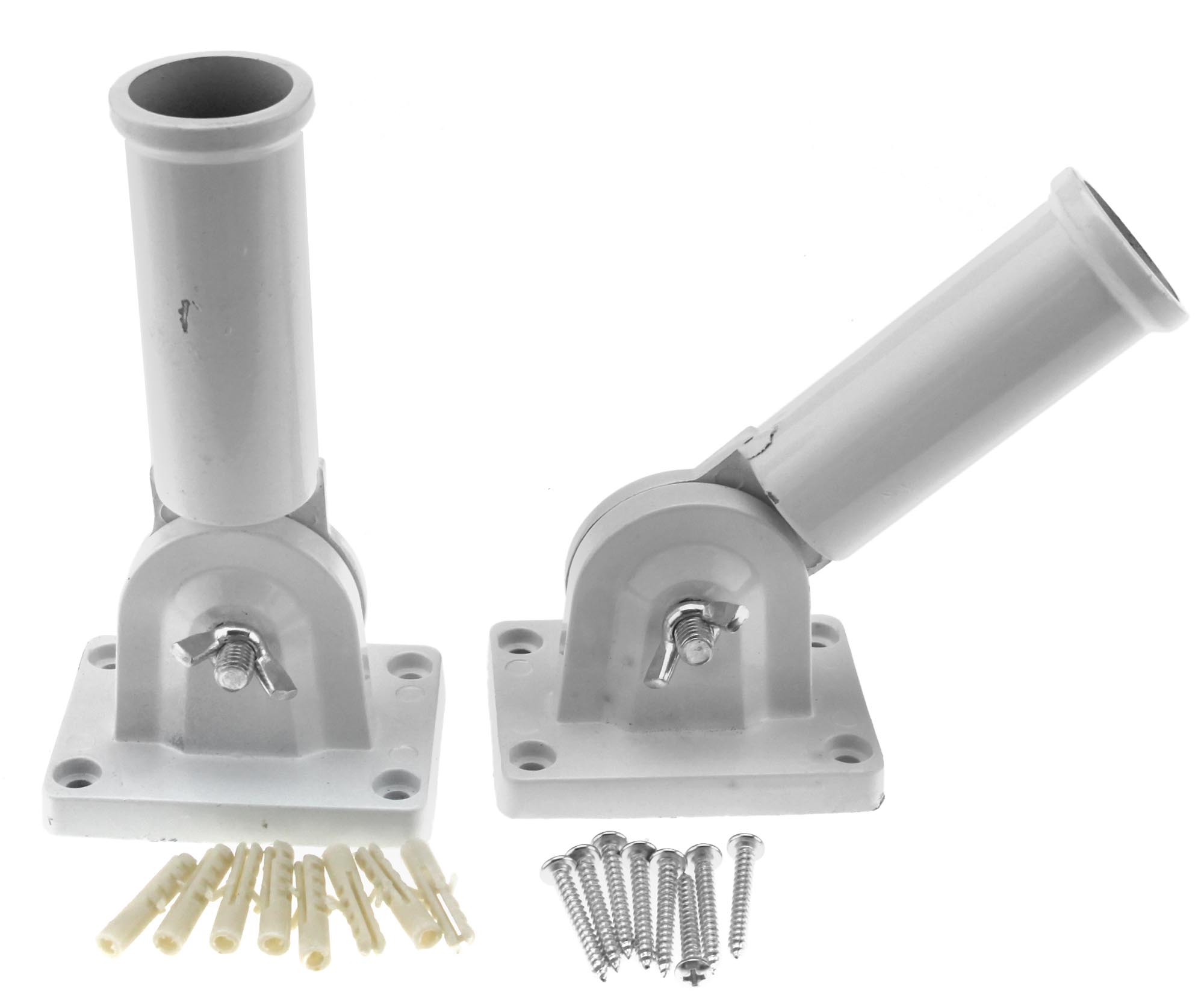 2pcs Adjustable Wall Mount Flag Pole Holder Bracket For Flags Windsock 30mm