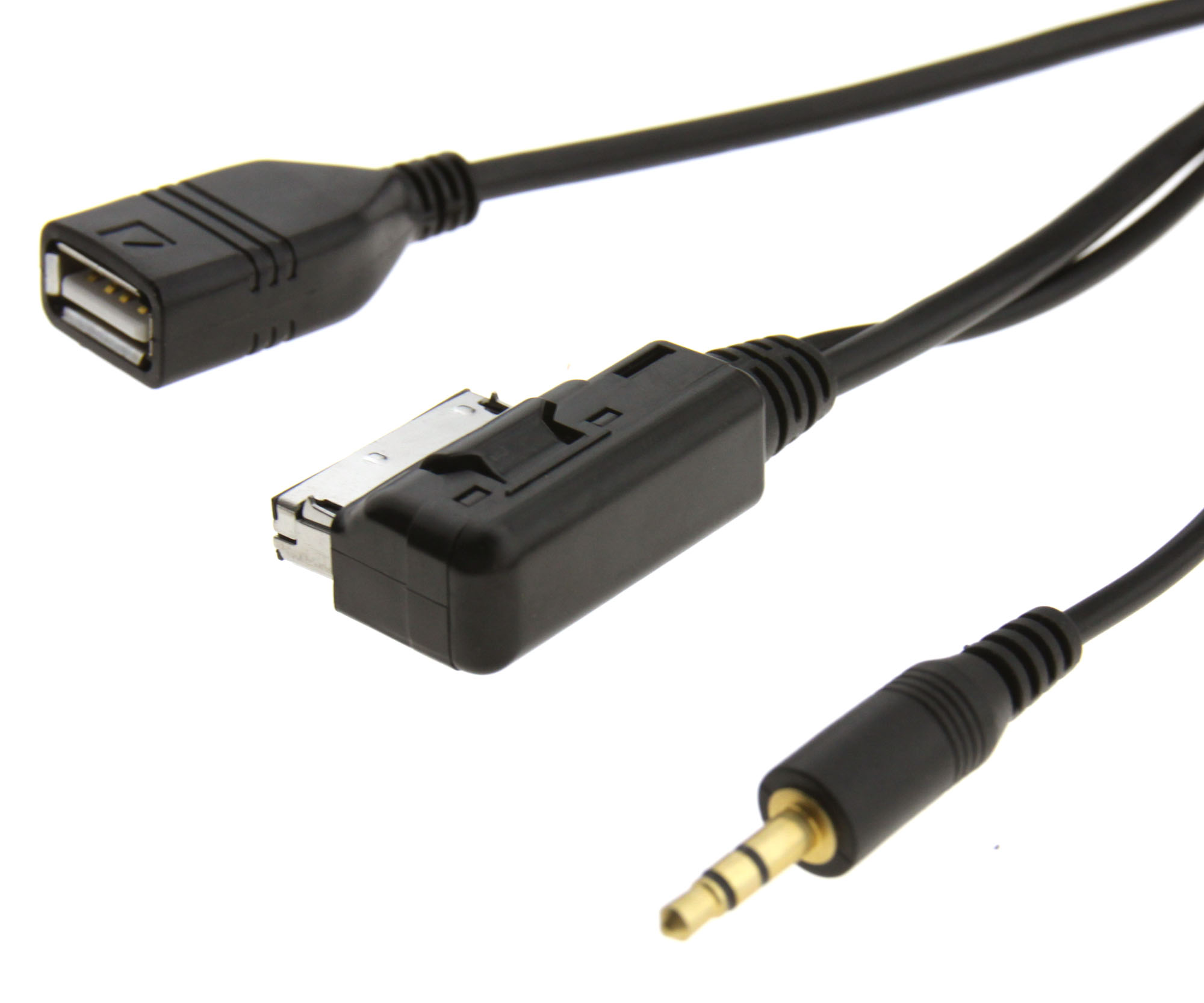 Music AMI MMI MDI Interface USB Charger 3.5mm Aux Jack MP3 Cable for VW