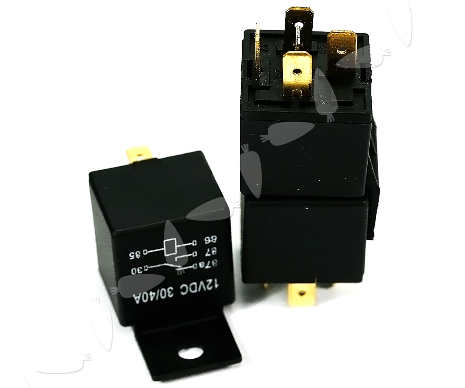 5 x 12 Volt 5 Pin 40 Amp Relay Socket Auto Car Truck Set US