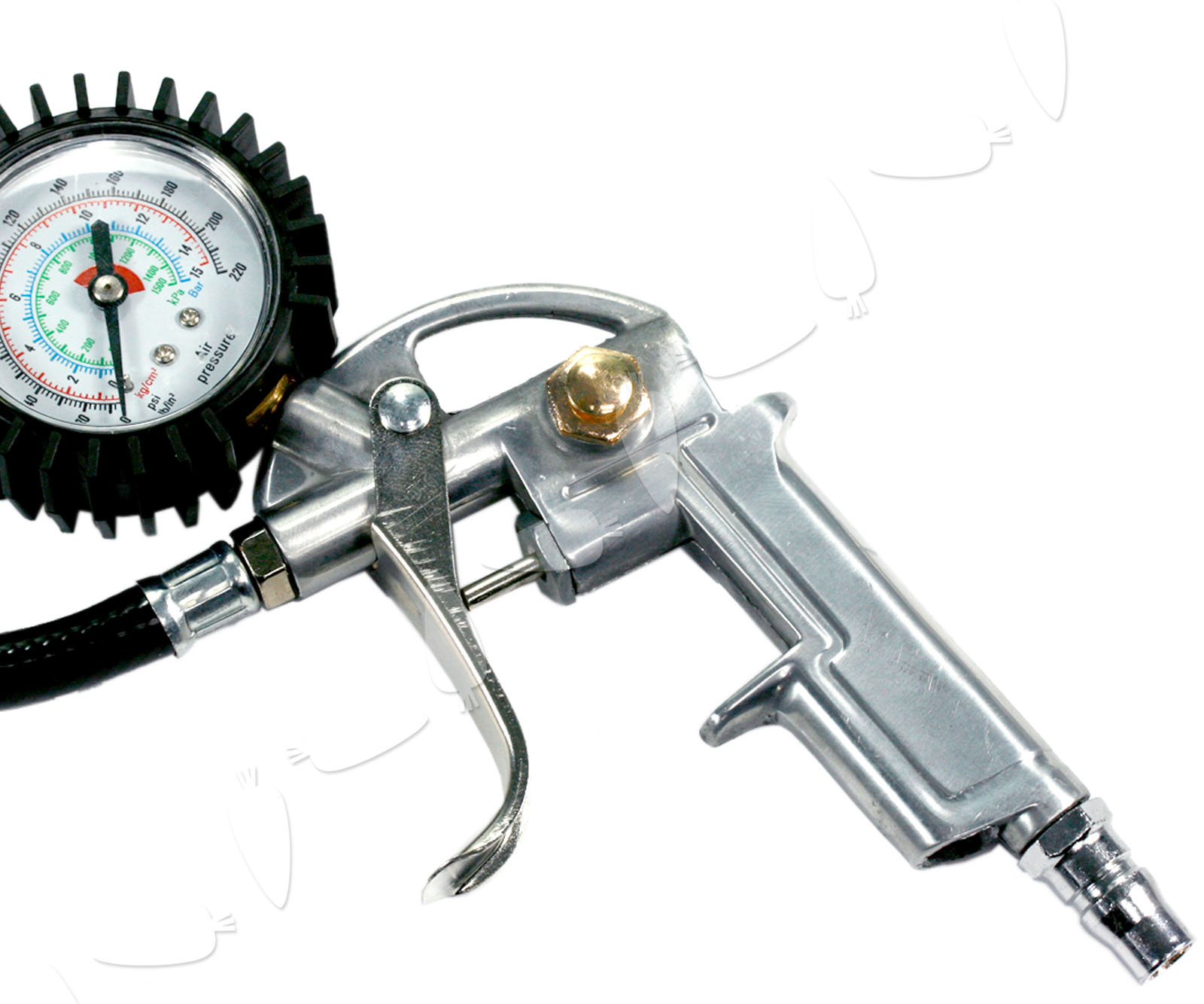 New CAR TYRE TIRE AIR INFLATOR METER GAUGE COMPRESSOR TOOL T9