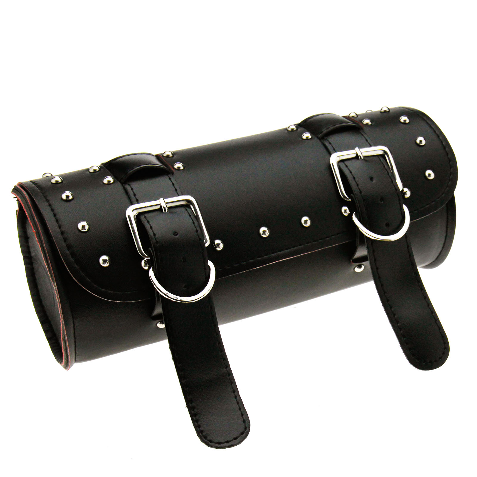 New Motorcycle/Motorbike Black Leather Tool Roll Saddle Bag Luggage eBay