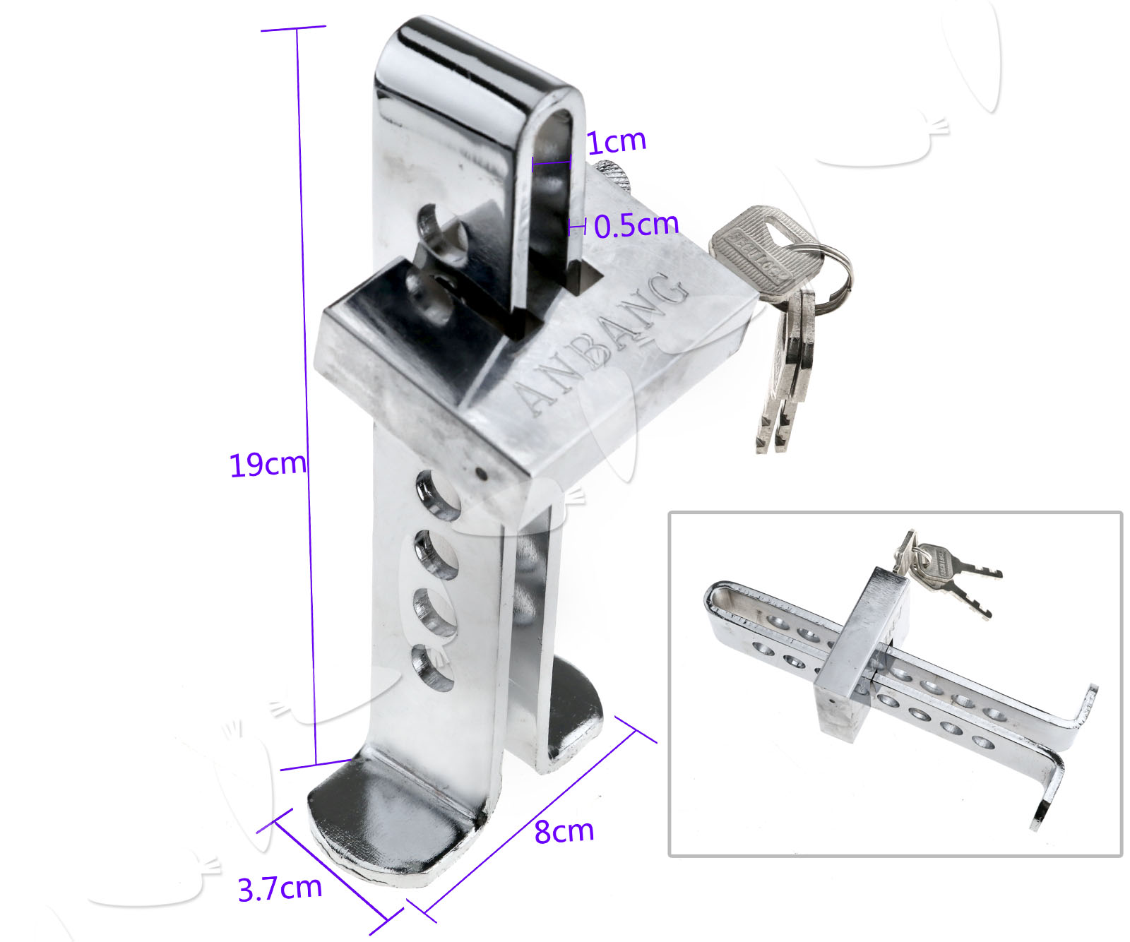 Stainless Antitheft Device Clutch Lock Car Brake Security Lock Tool eBay
