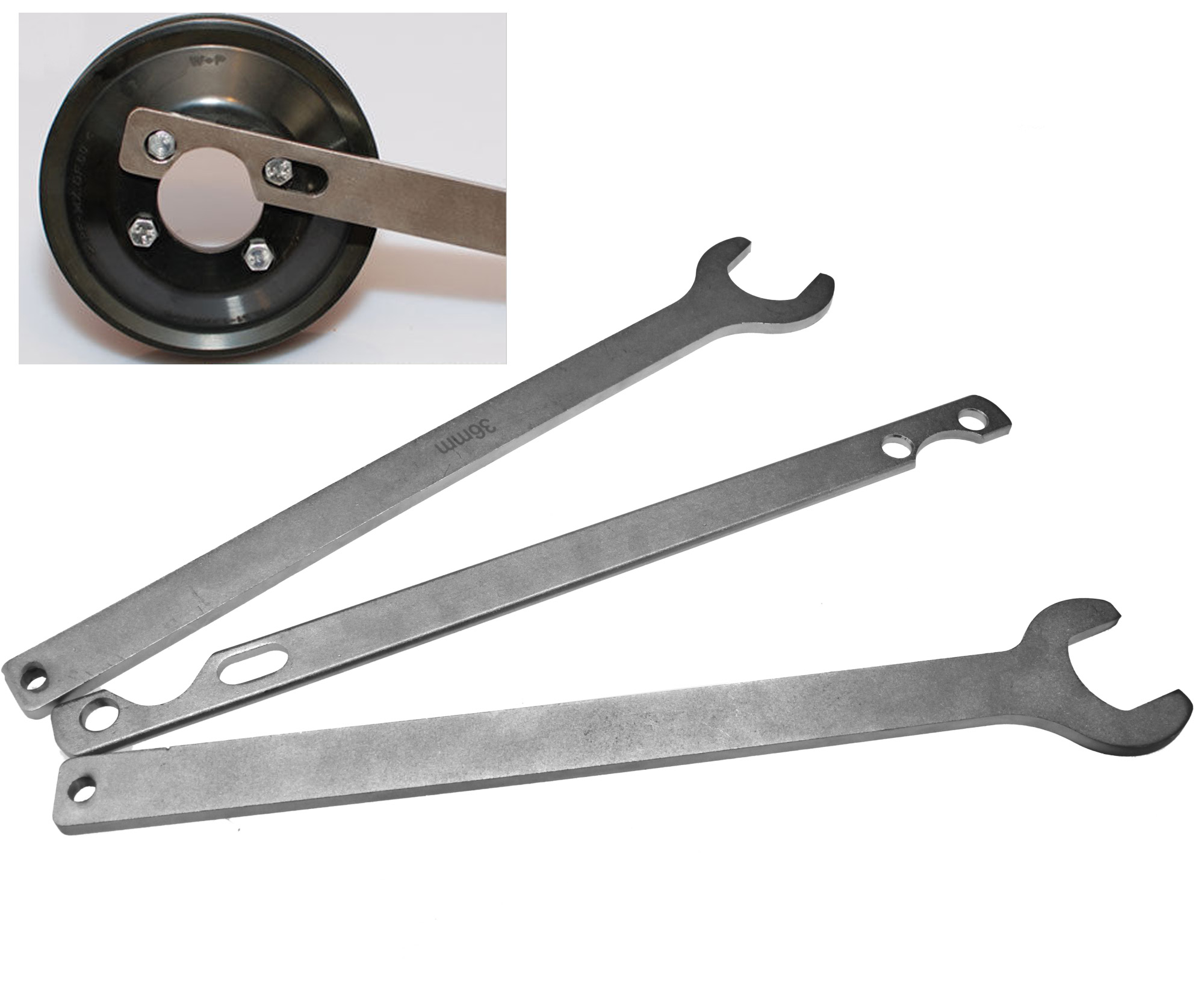 Water Pump Pulley Hub Clutch Fan Holding Tool 32 36 Spanner Set US eBay