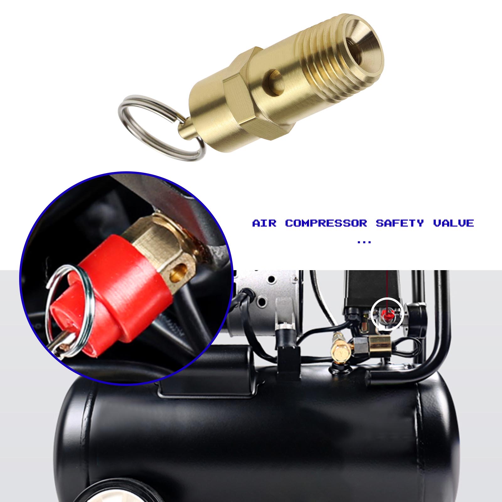 Air Compressor Pressure Switch Safety Relief Valve Brass 1/4" BSP