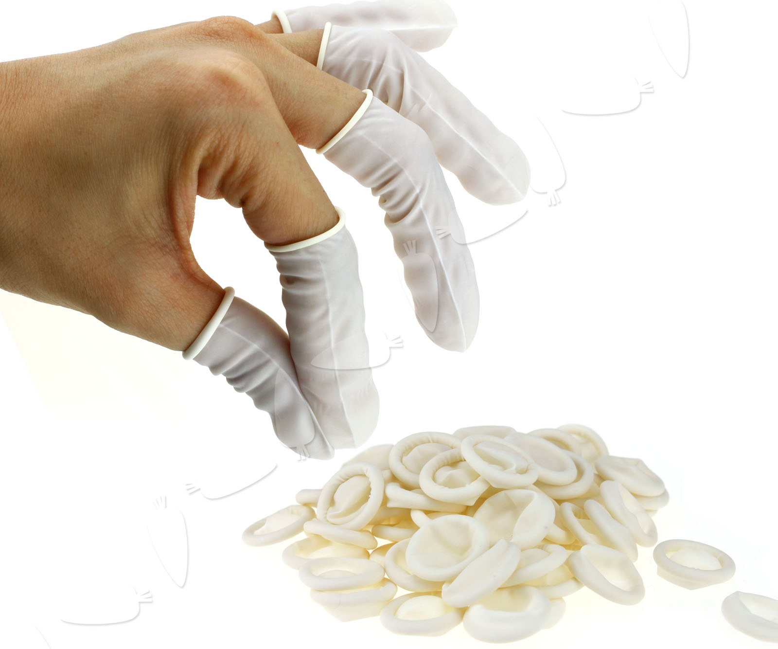 300 Pcs Protective Latex Bonding Tissue Rubber Finger Gloves Cots Cover Set