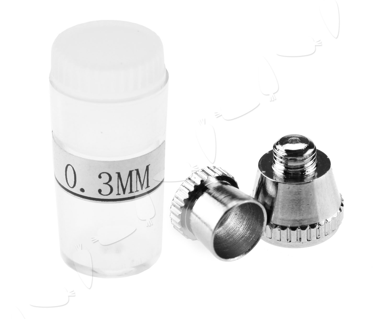 Set Airbrush Needle Replacement Airbrush Needle & Nozzle Cap 0.3mm Fast