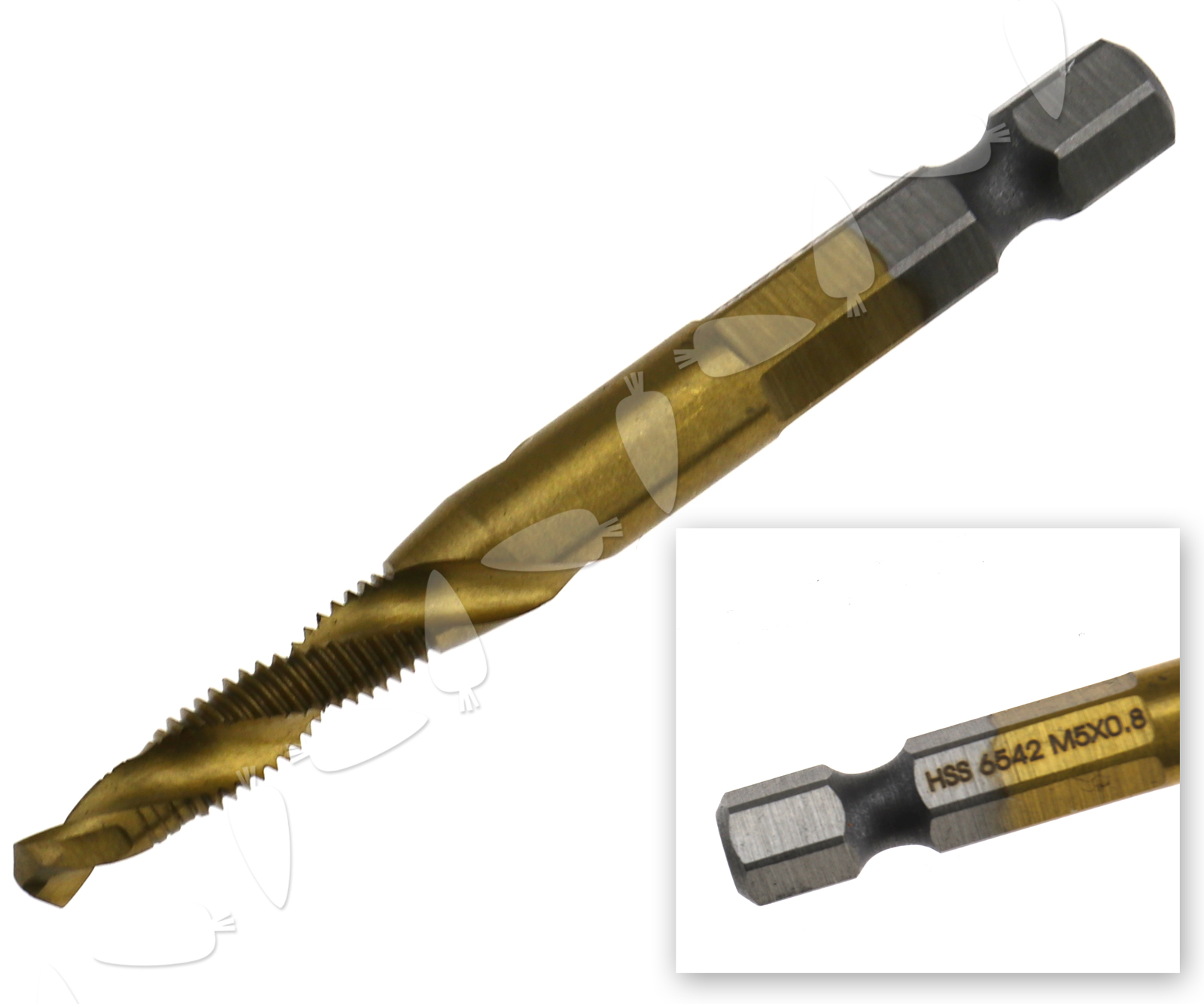 Drill Tap Countersink Deburr Set Metric 6pc Combination Drill Tap Bit