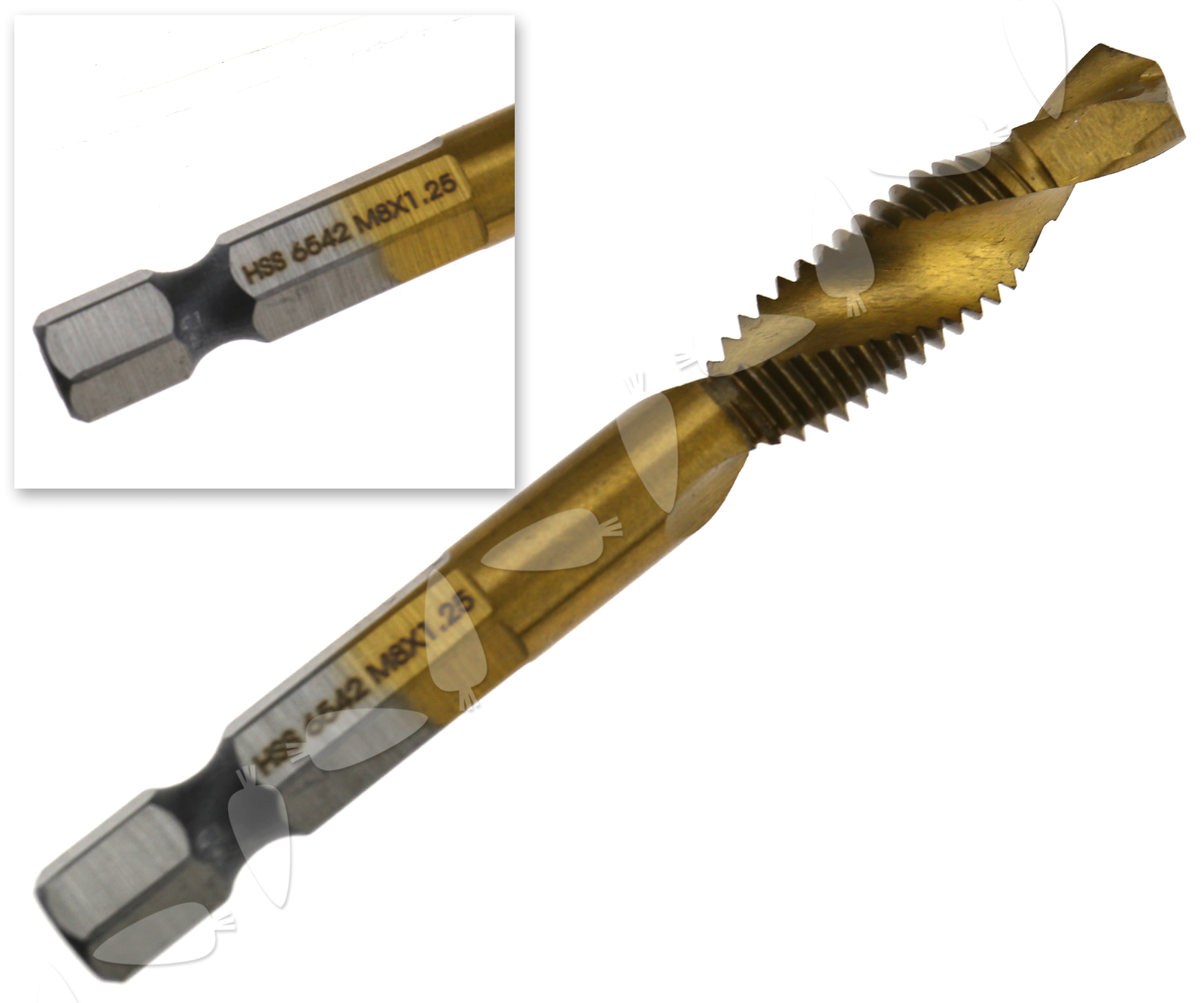 Drill Tap Countersink Deburr Set Metric 6pc Combination Drill Tap Bit