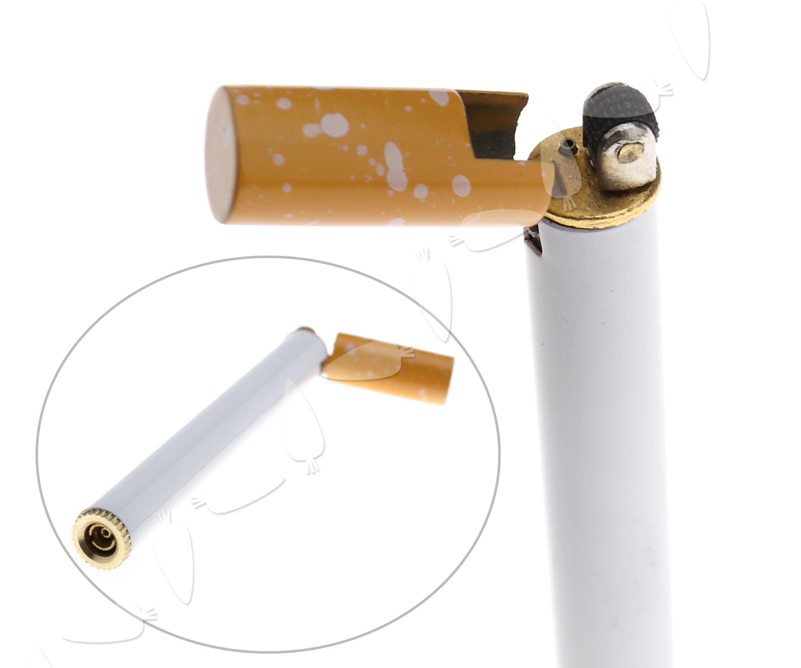 Cool CigaretteShaped Flame Lighter Refillable Butane Gas Cigar Lighter Men