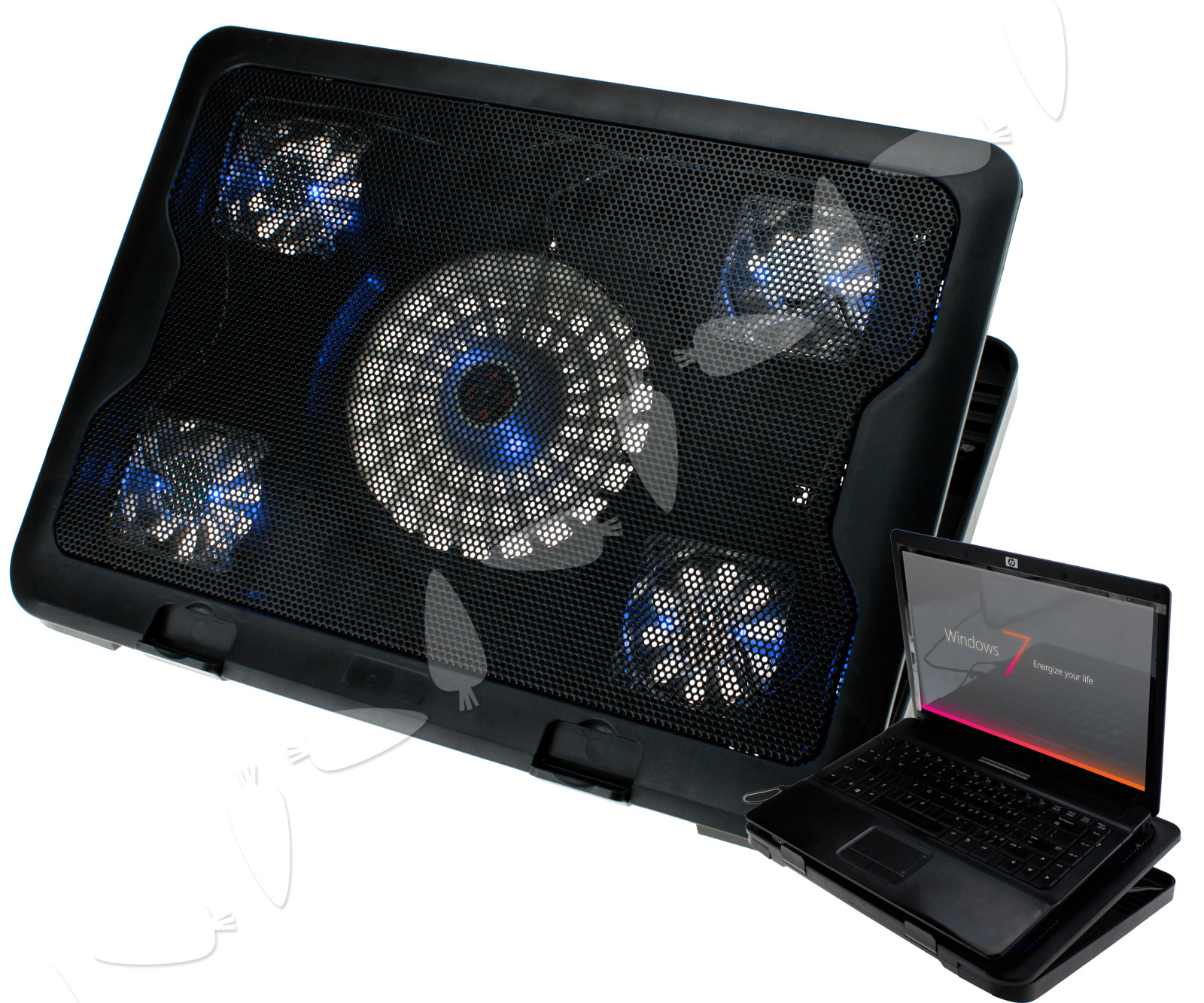blue led 10 17 quot 5 fan laptop cooler cooling stand pad usb port new ebay blue led 10 17 quot 5 fan laptop cooler cooling stand pad usb port new ebay