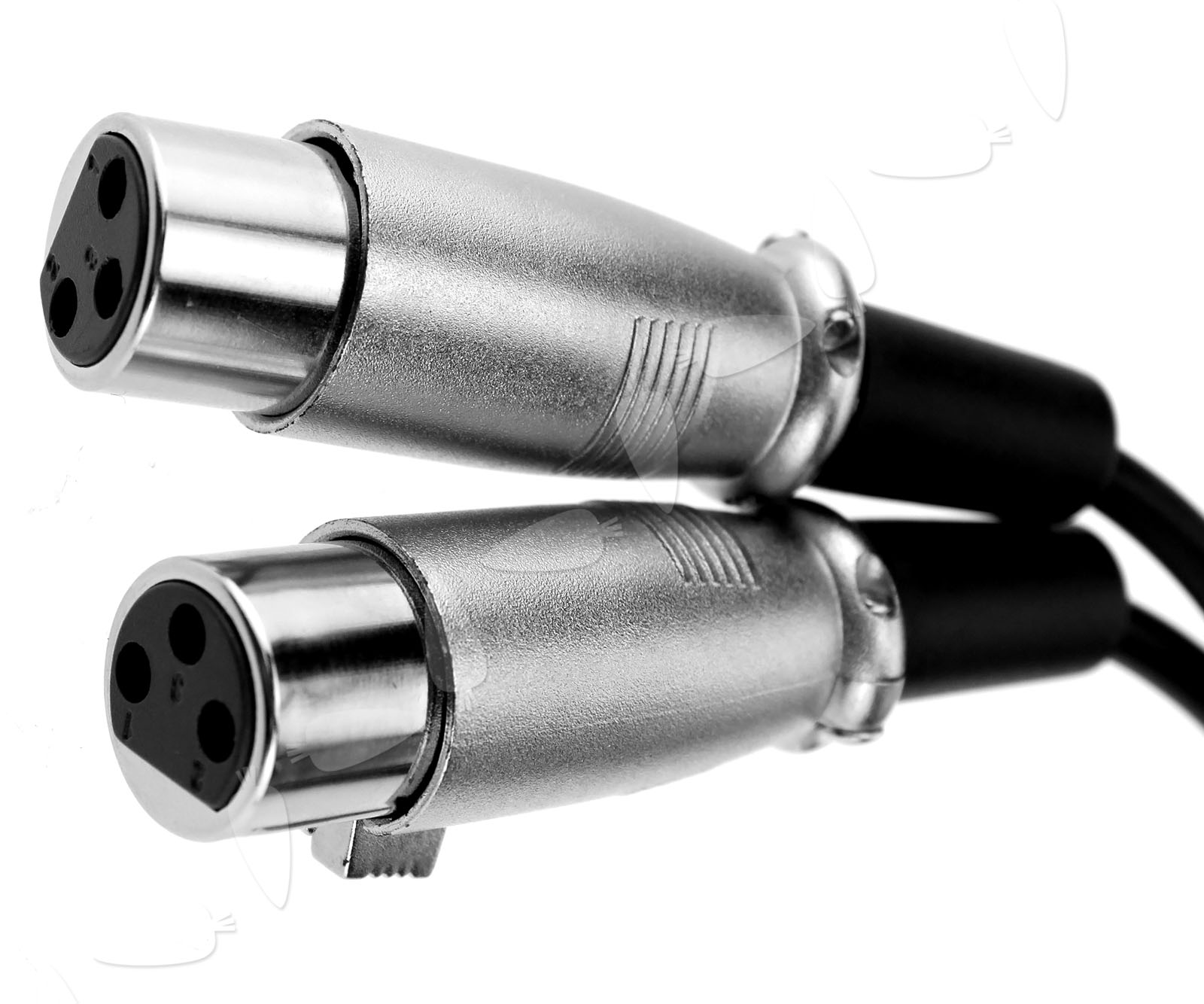Twin Double 2x Xlr Female Socket To 2 X Rca Phono Plugs