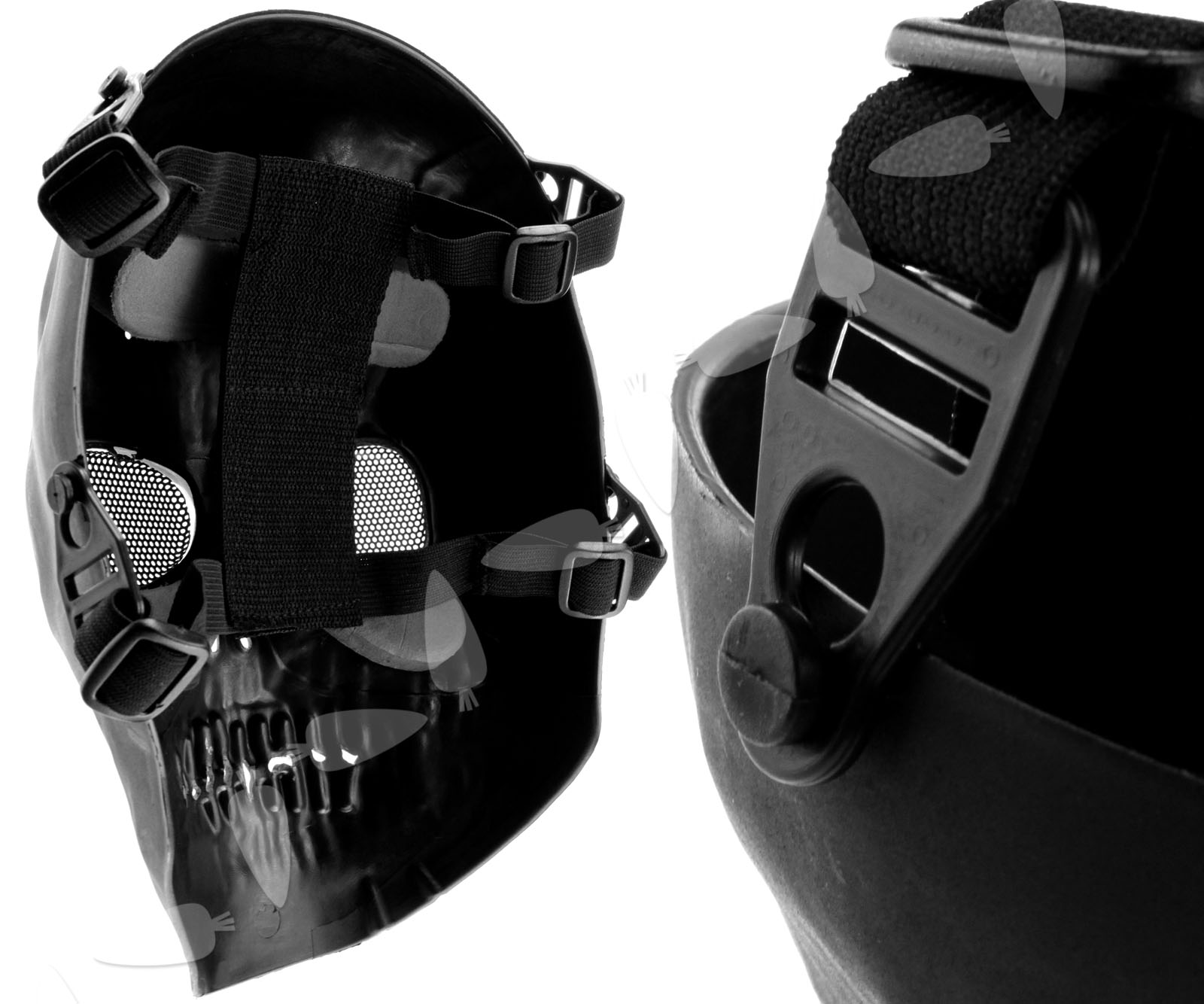 Army Skull Skeleton Airsoft Gun Full Face Game Protect Safe Mask Black