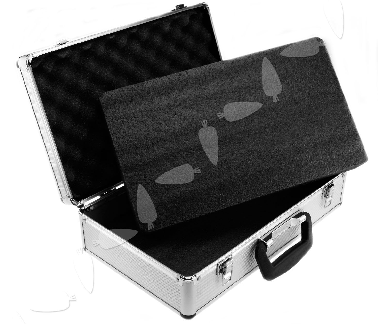 Briefcase Holder Aluminum Camera Box Case With Foam Insert 400 x 240 x