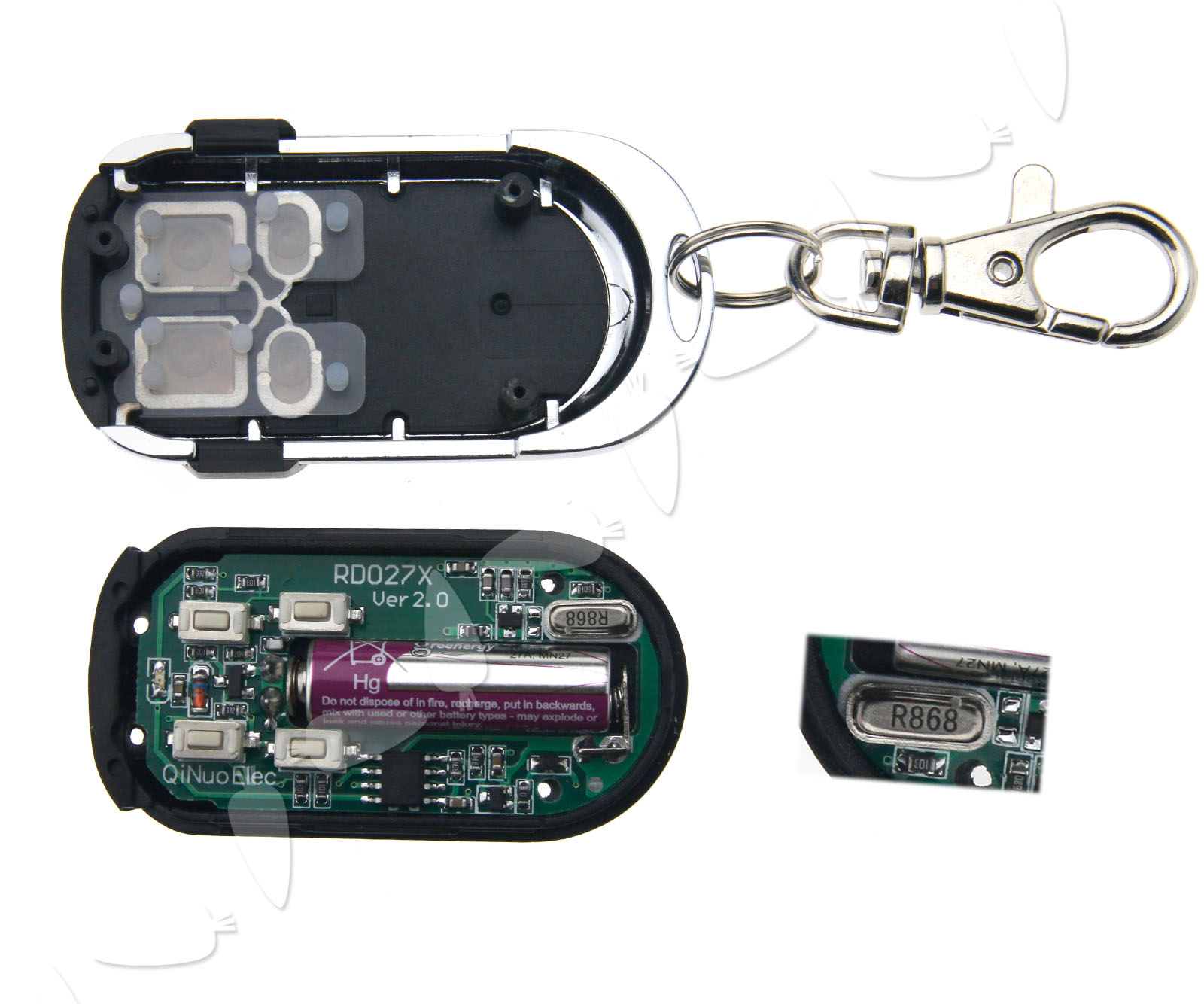 Cloning Electronic Key Fob Remote Garage Lock 868.3MHZ Copy Code for