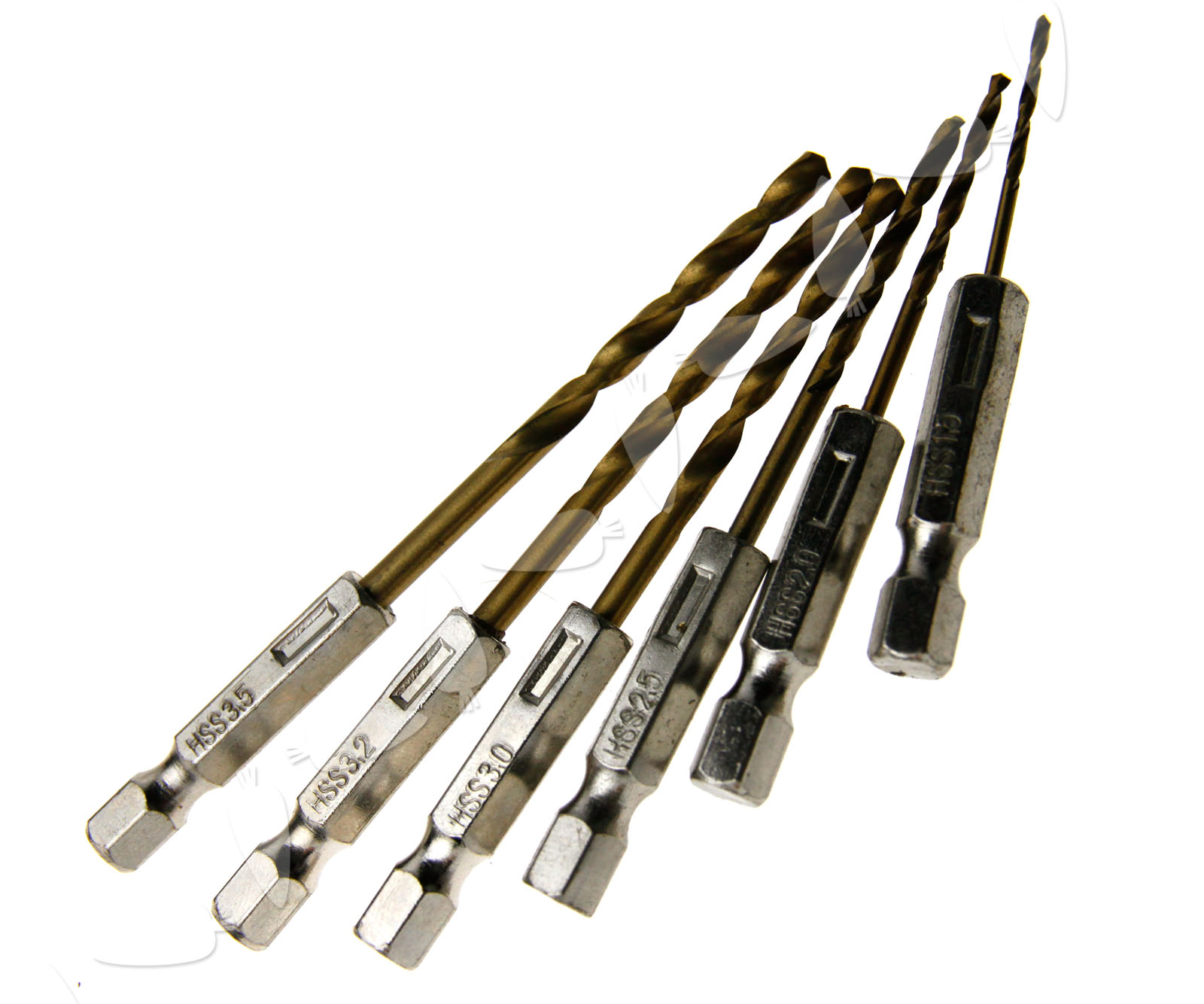 New 13PCS Different Size Titanium Coated High Speed Steel HEX Shank