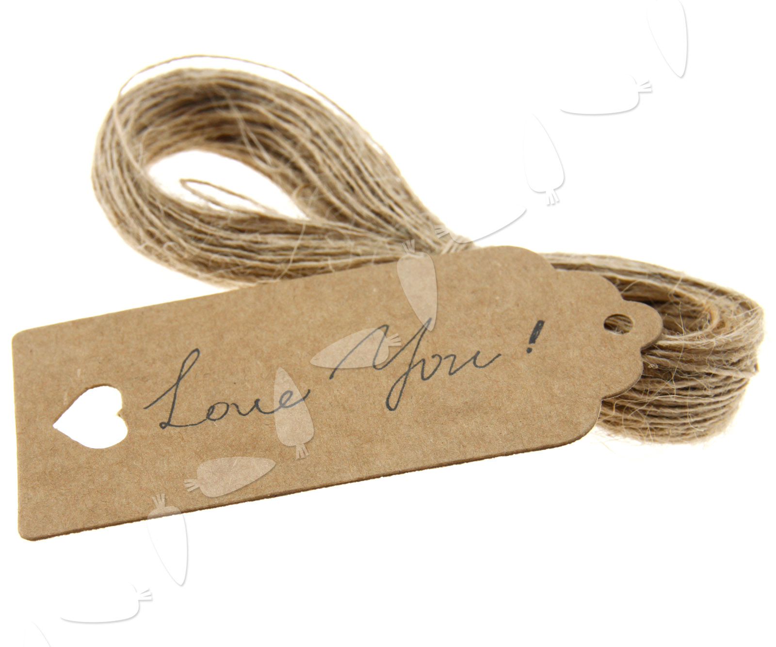 100 x Brown Strings Heart 9 x 4CM Kraft Paper Hang Tags Gift Price Cards eBay