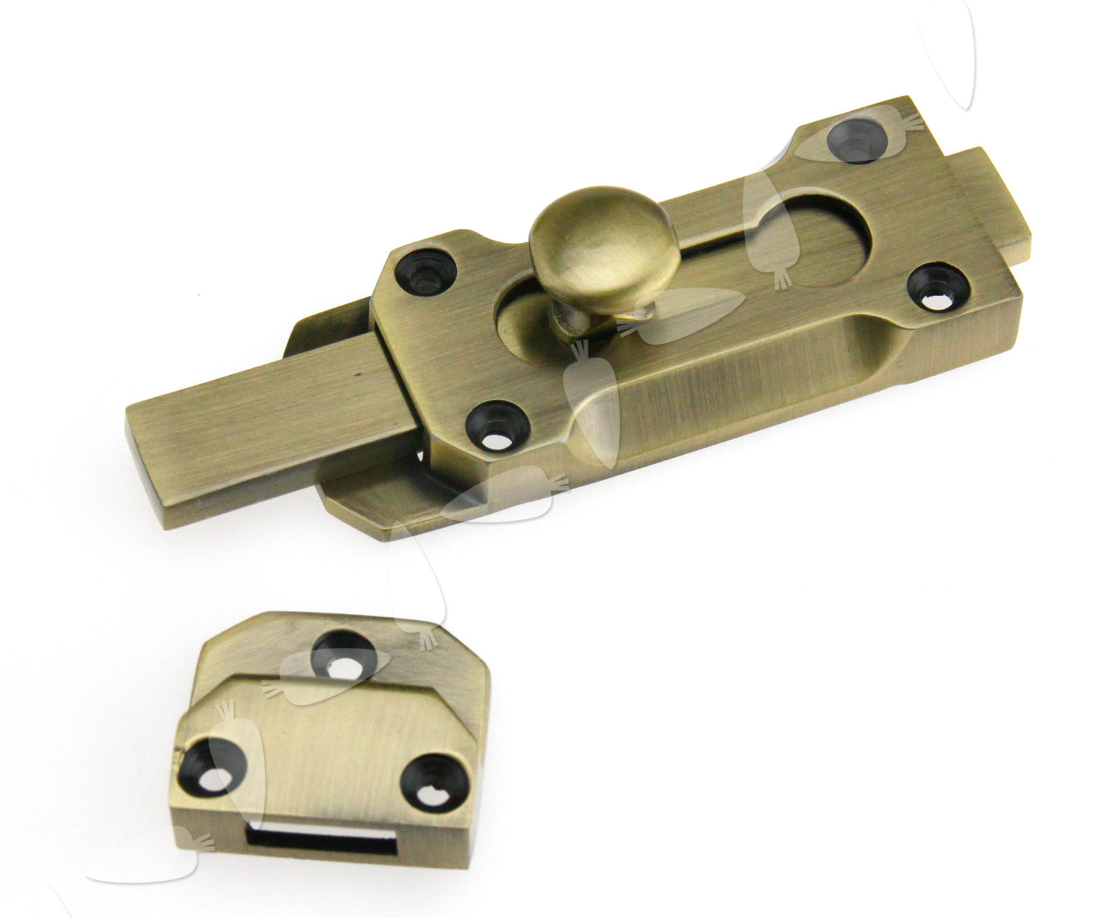 100mm Slide Door Bolt Barrel Antique Brass/Chrome Bathroom Door Bolt