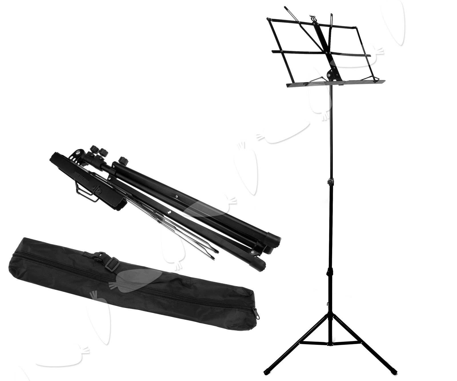 Adjustable Music Sheet Metal Stand Foldable with Carry Bag