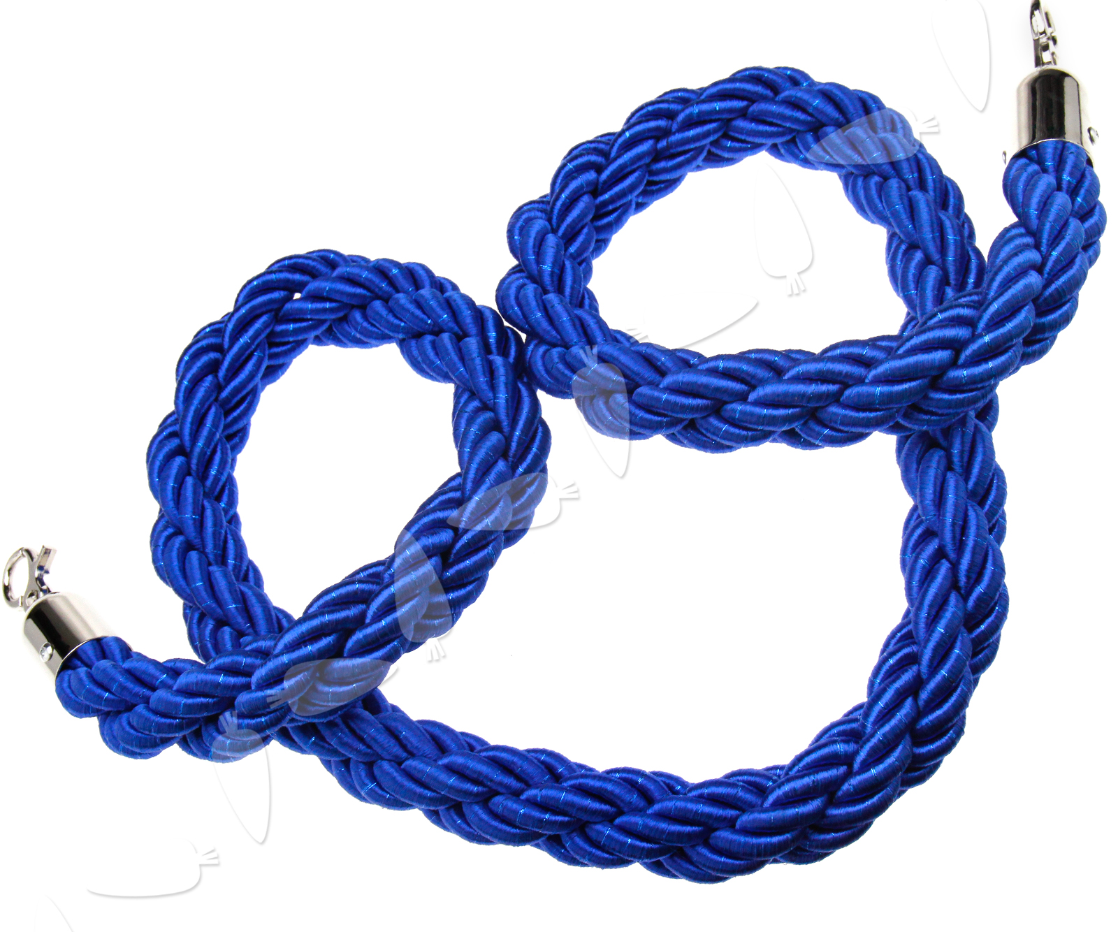 1.5M Twisted Red/Blue/Black Queue Barrier Rope Divider Crowd Control