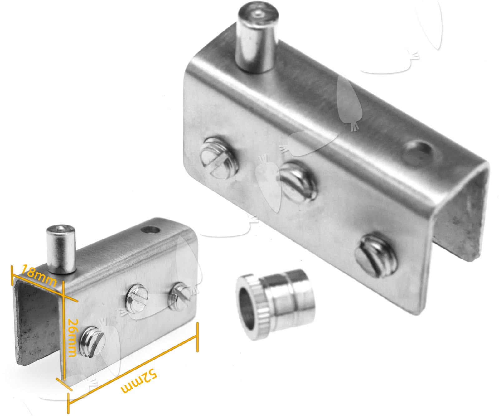New 2 x 304 Stainless Steel Glass Door Pivot Hinge Set For 8/10/12mm Stainless Steel Glass Door Pivot Hinge