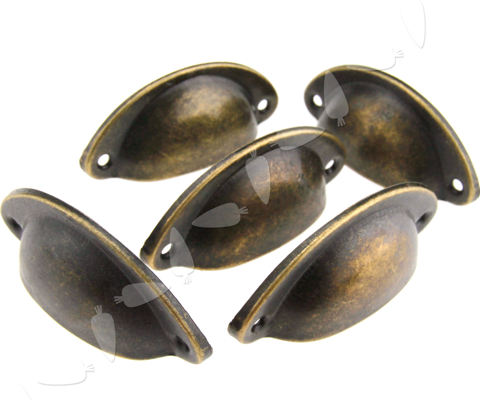 12pcs Half Moon Shell Drawer Pull Handles Retro Kitchen Cupboard Door