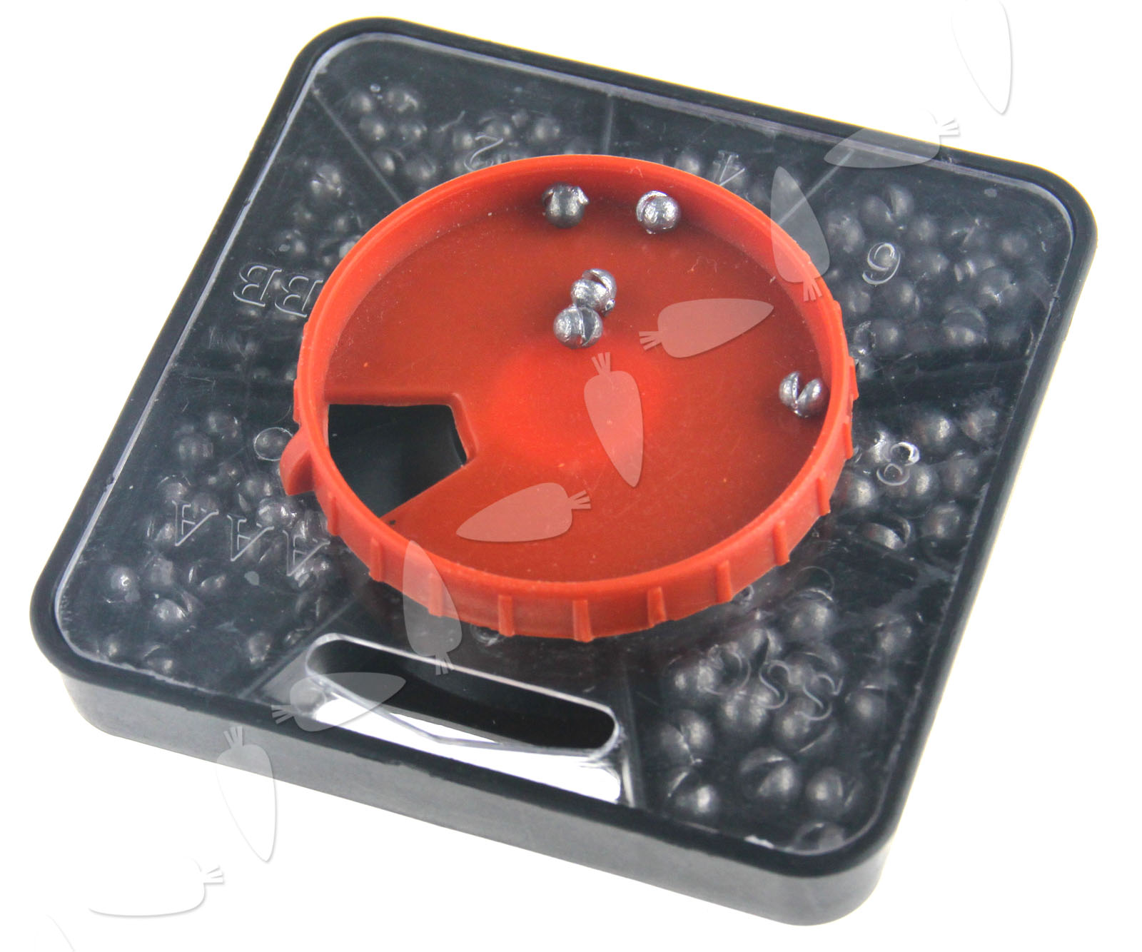 Split Shot 7 Way Dispenser Compartment Fishing Weights Lead Soft Sinker