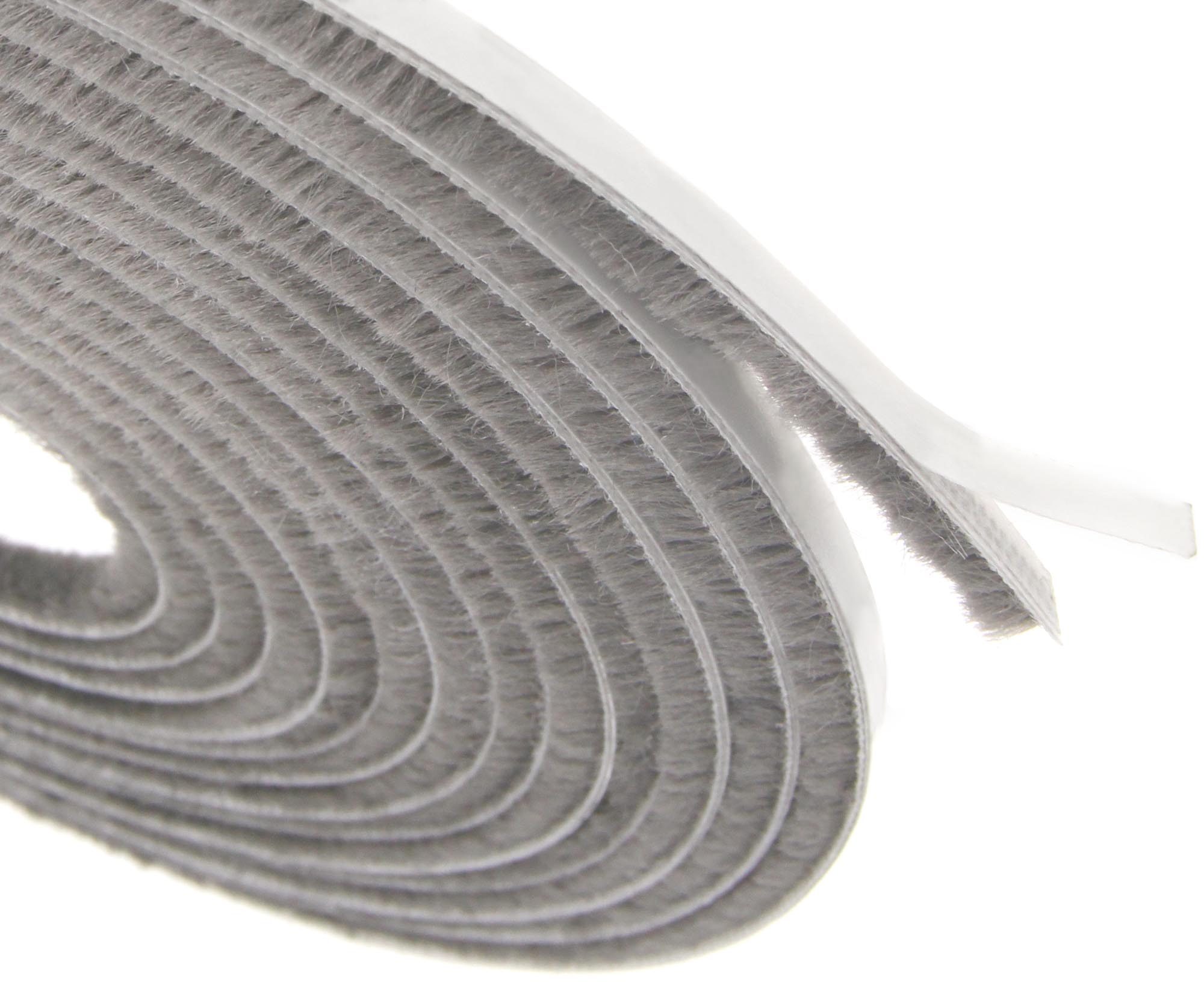 6mm x 6mm Door Window Frame Draught Excluder Brush Strip Self Adhesive 5M