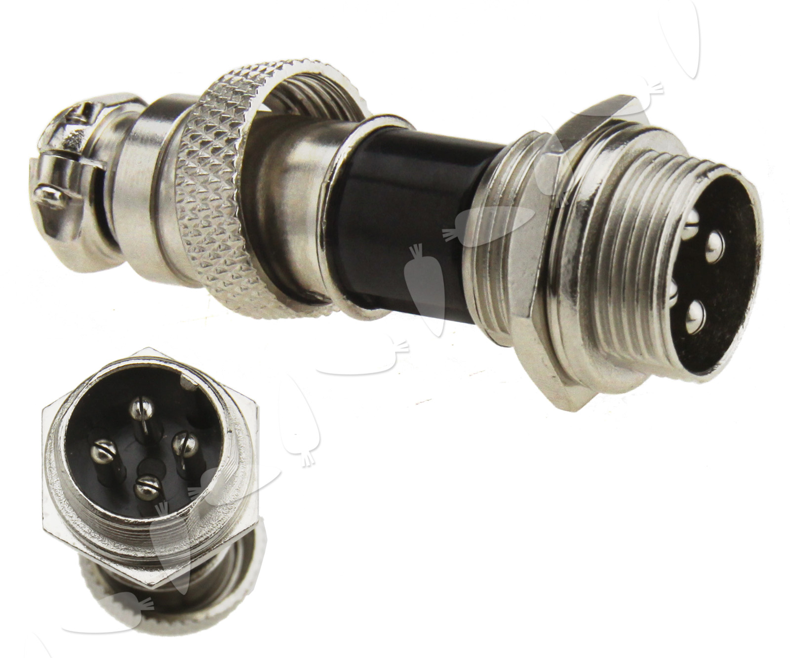 2 Set 4 Pin Electrical Circular Aviation Plug 16mm Male & Female Connector eBay