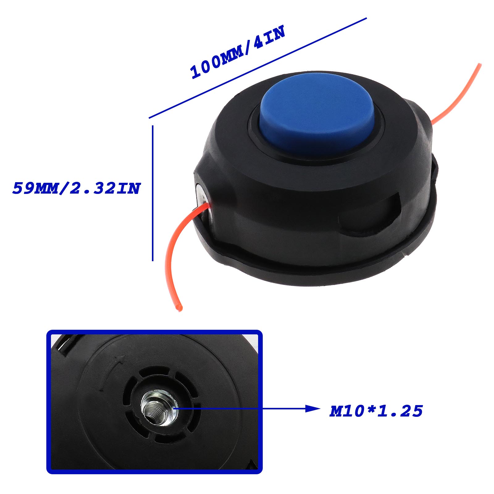 MTNBHH Tête D'engrenage De Débroussailleuse 24 Mm 4/7/9/10 Dents – Remplacement En Alliage D'aluminium Et Acier For Accessoires De Tondeuse à Gazon.(4