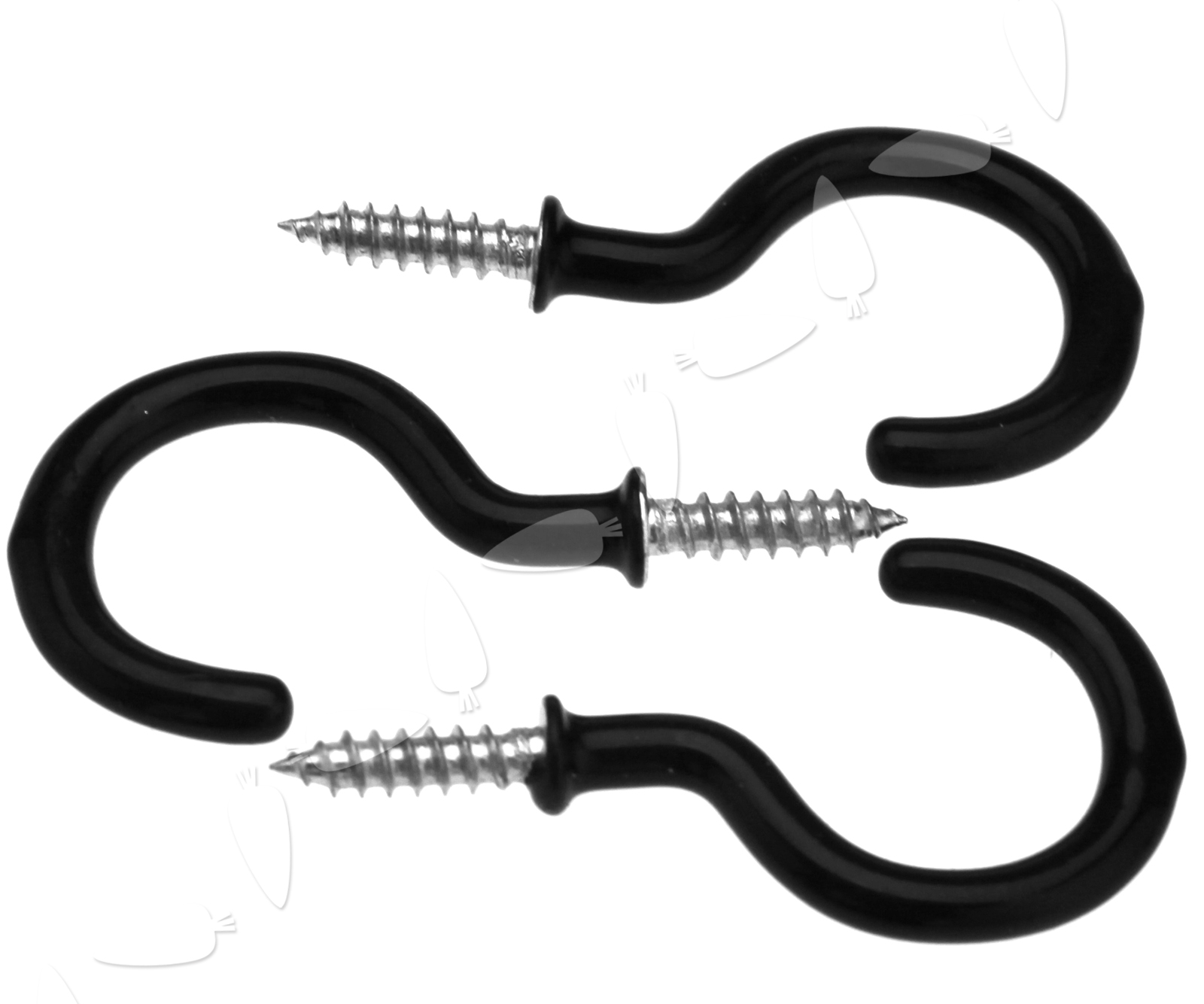 20pcs Cup Screwin plastic Coated Mug Hooks Shouldered Metal Hanging