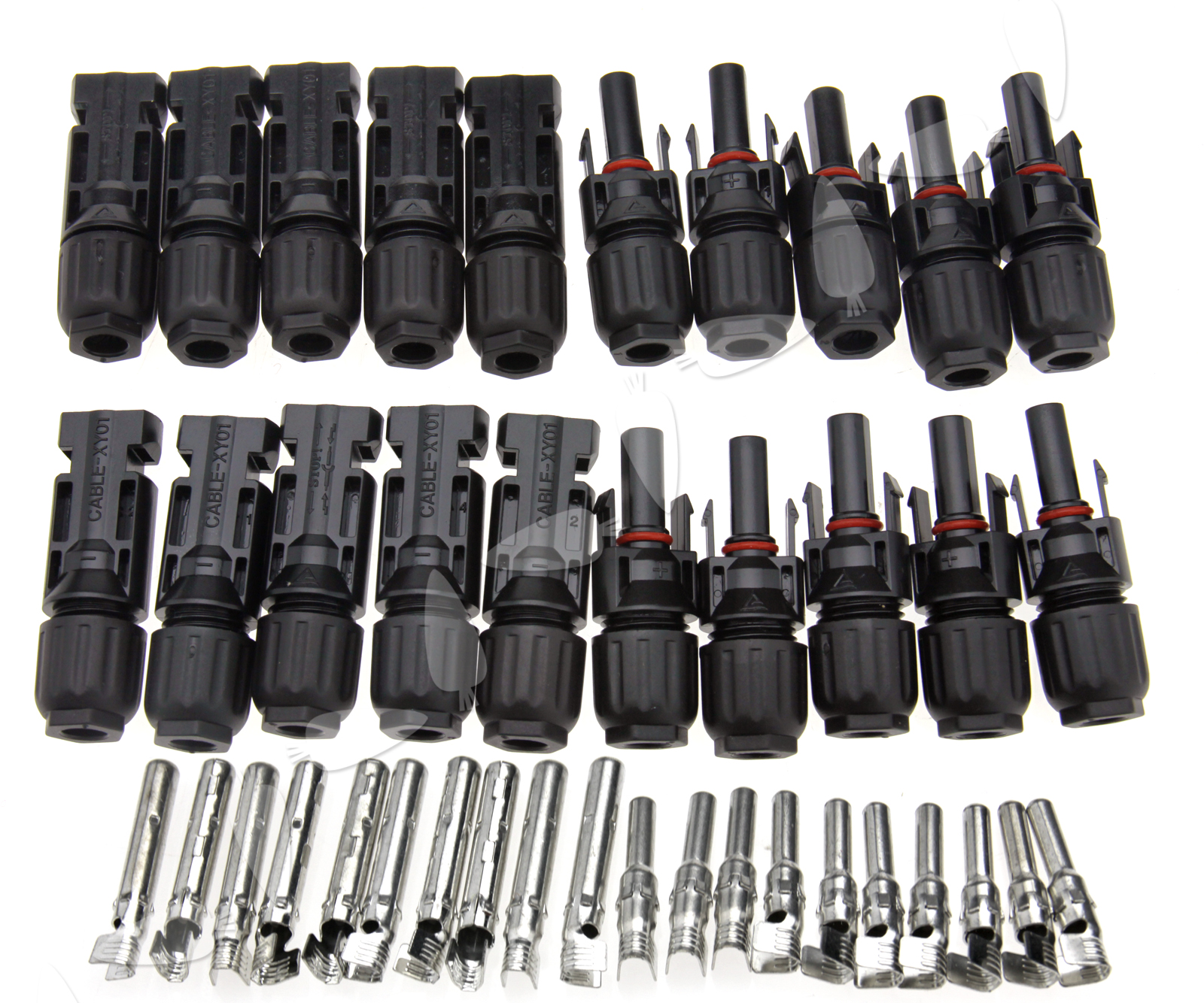 20stk MC4 30A Solarstecker Kupplung Stecker Kabel 4-6 mm² Wasserdicht