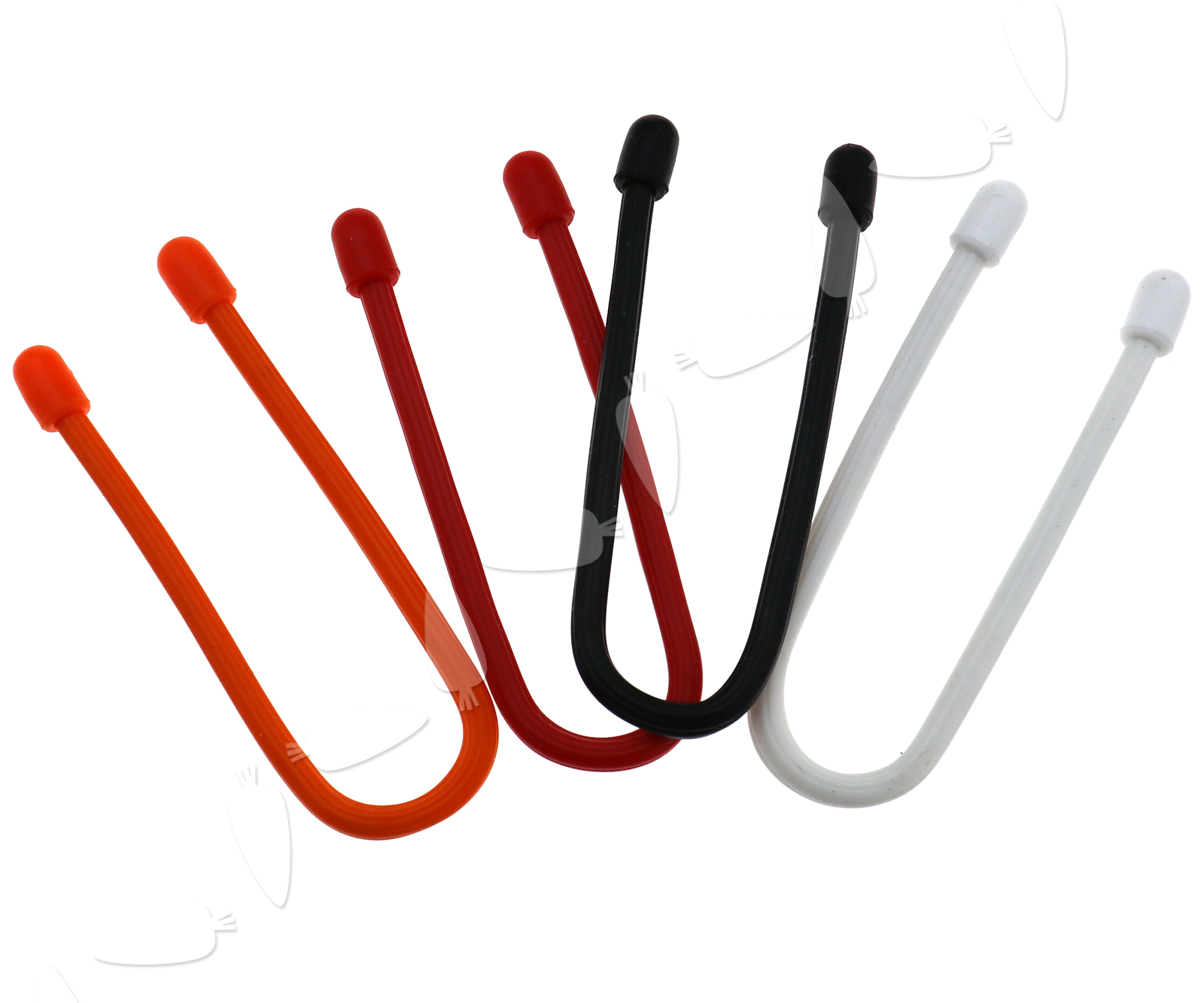 Rubber Twist Ties Reusable Gear Dia. 4mm For Cable( 6PCS 3 Inch &4PCS 6