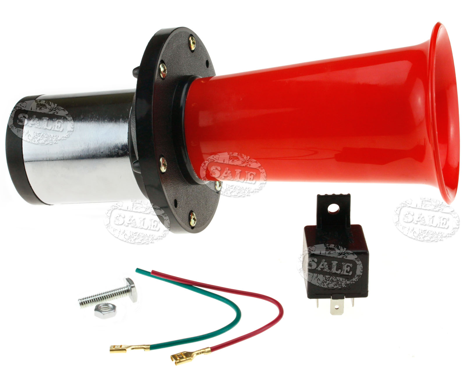 New 110db 12V 490Hz Car Trumpet Klaxon Horn Antique Vintage Classic Type