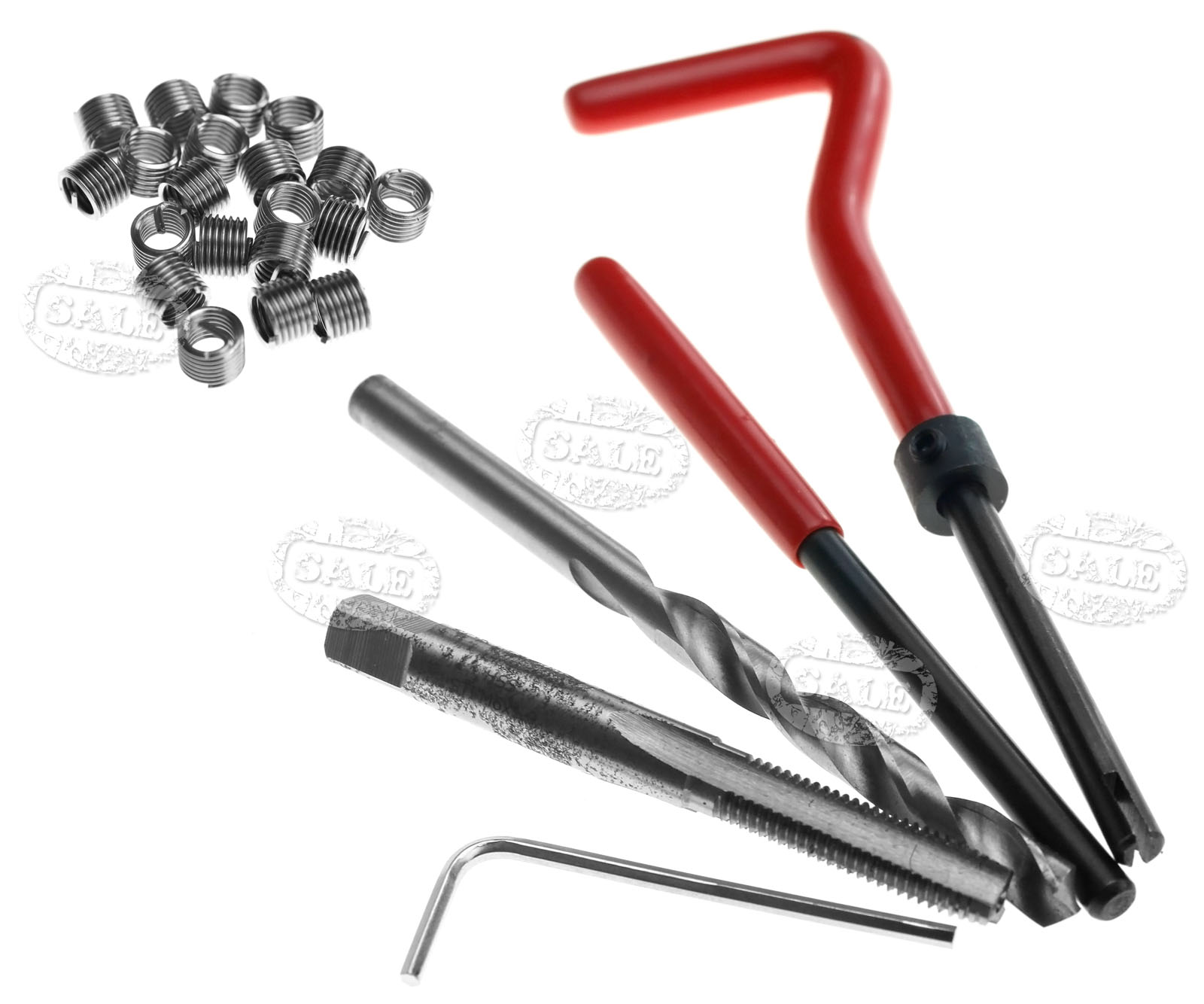 25Pcs Aluminum Helicoil Restoring Thread Repair Wire Insert HSS Kit Set AU eBay