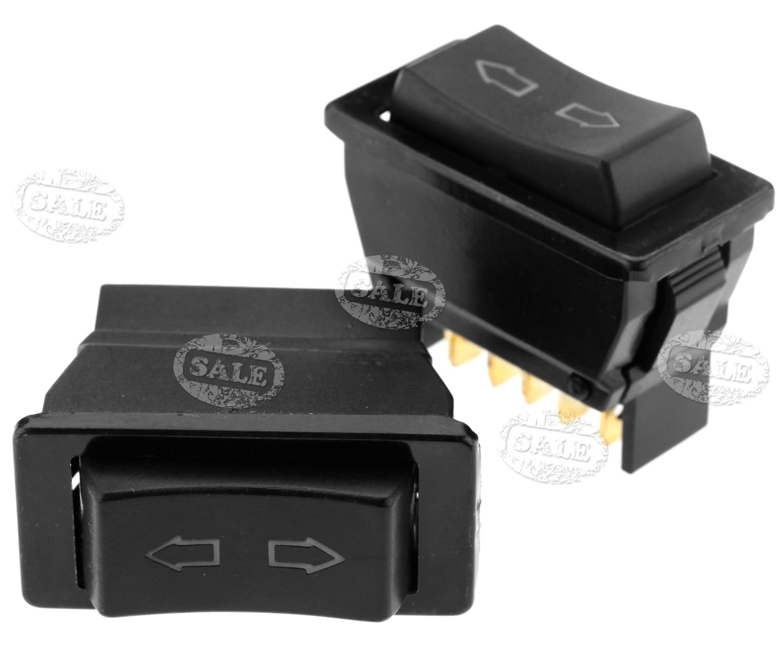 Pair of 12V LED Car Electric Window Aerial Up Down Rocker Switch 5PIN