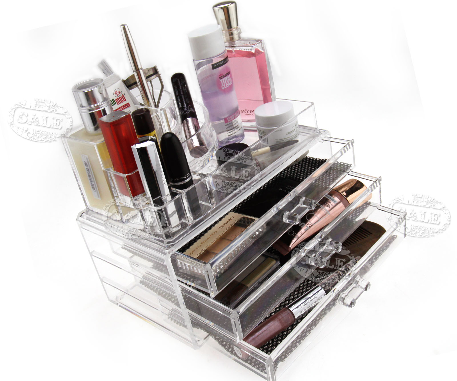 makeup cosmetics organizer 3 drawers storage box clear makeup cosmetics organizer 3 drawers storage box clear