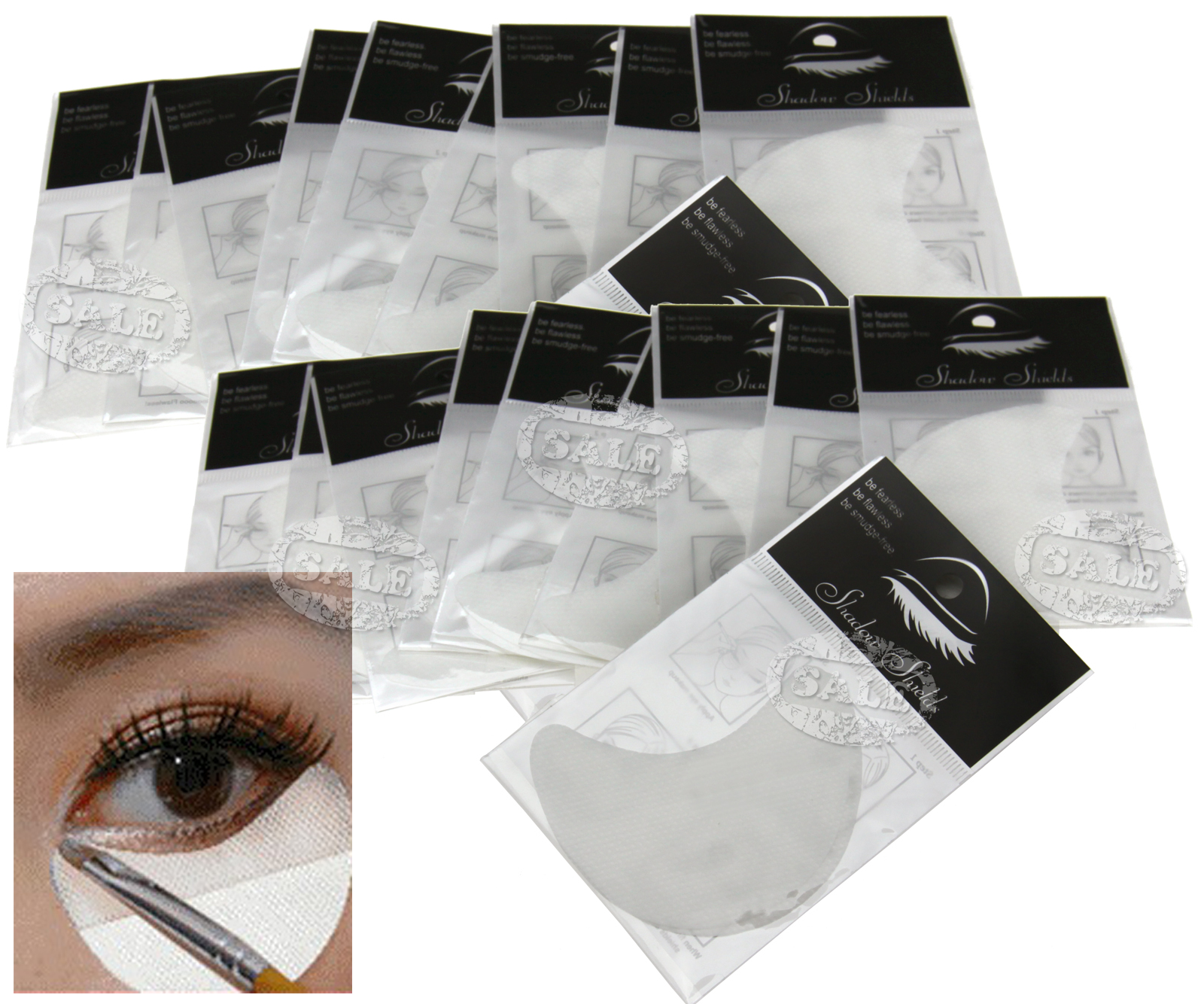 20 Pairs Eye Shadow Shields Mascara Eyelash Guard Protector Makeup