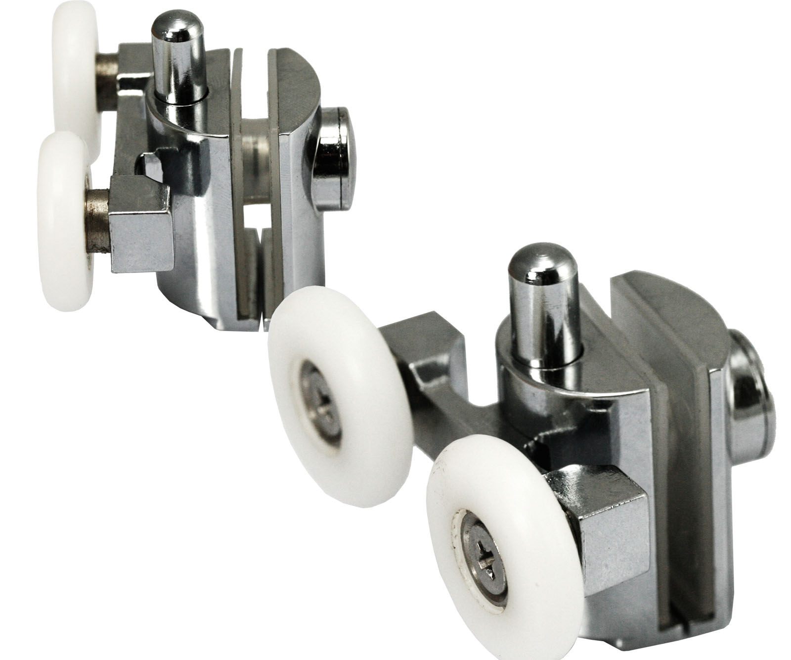 2pcs x Shower Door Twin Wheels BOTTOM Rail Suit Quadrant Straight ...