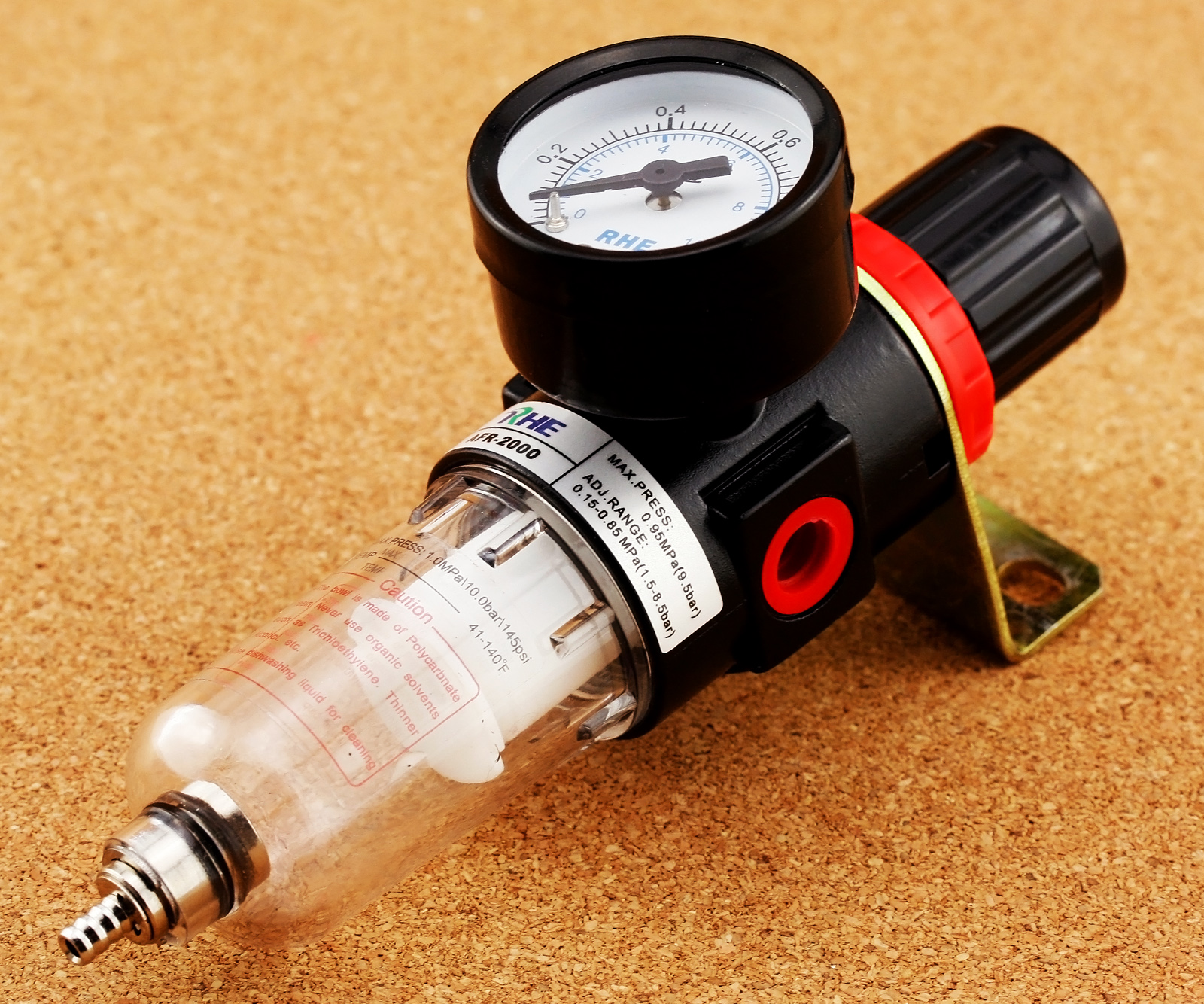 1/4" BSP 40μ Easy Install Air Filter Pressure Regulator Compressor w