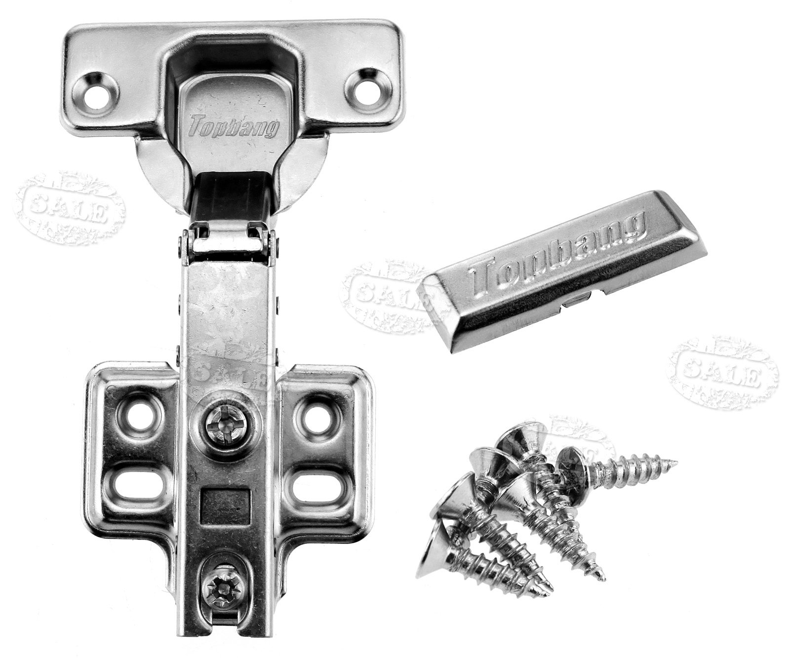 8x Soft Close Kitchen Door Hinge Slow Shut Plate +Screws 35mm