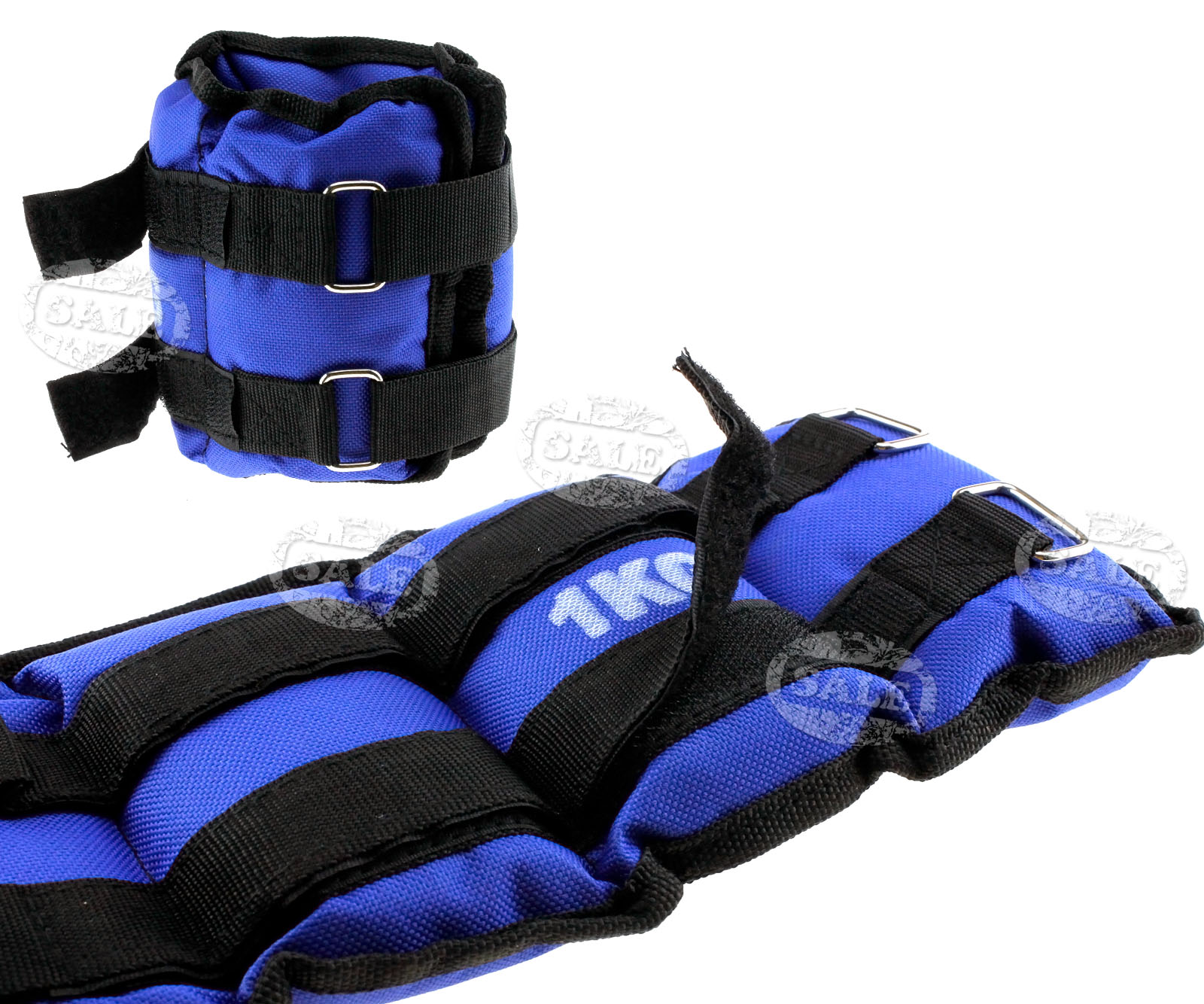 Pair of Gym Wrist Ankle Weights Exercise Training Velcro straps 0.5/1kg