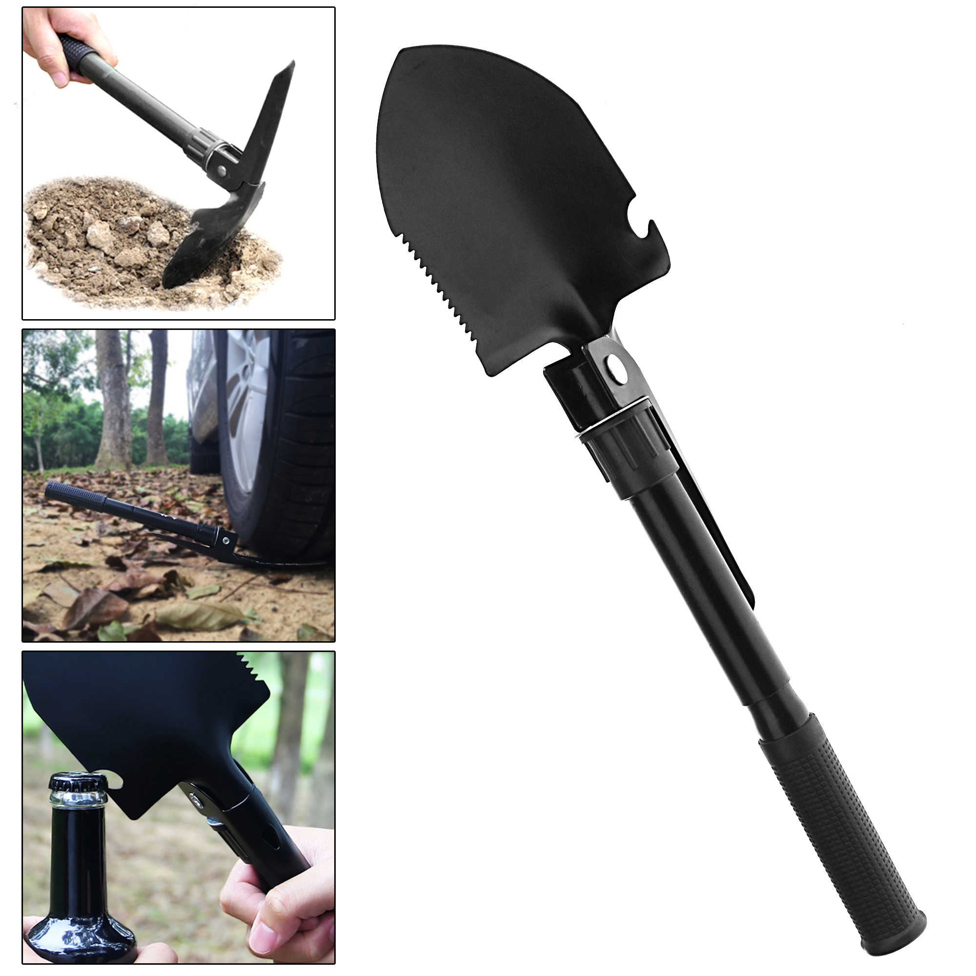 Army Military Folding Spade Shovel Pick Axe Camping Metal Detecting