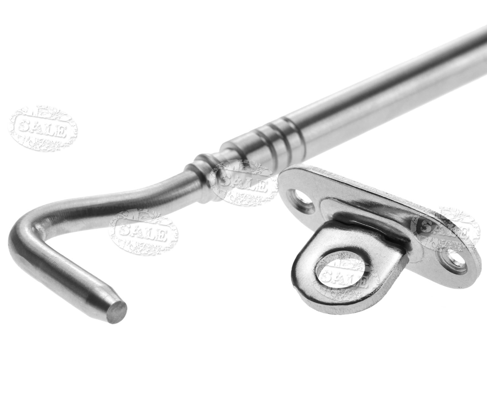 New Cabin Hook and Eye Shed Gate Door Latch Stainless Steel 8" W/Screws